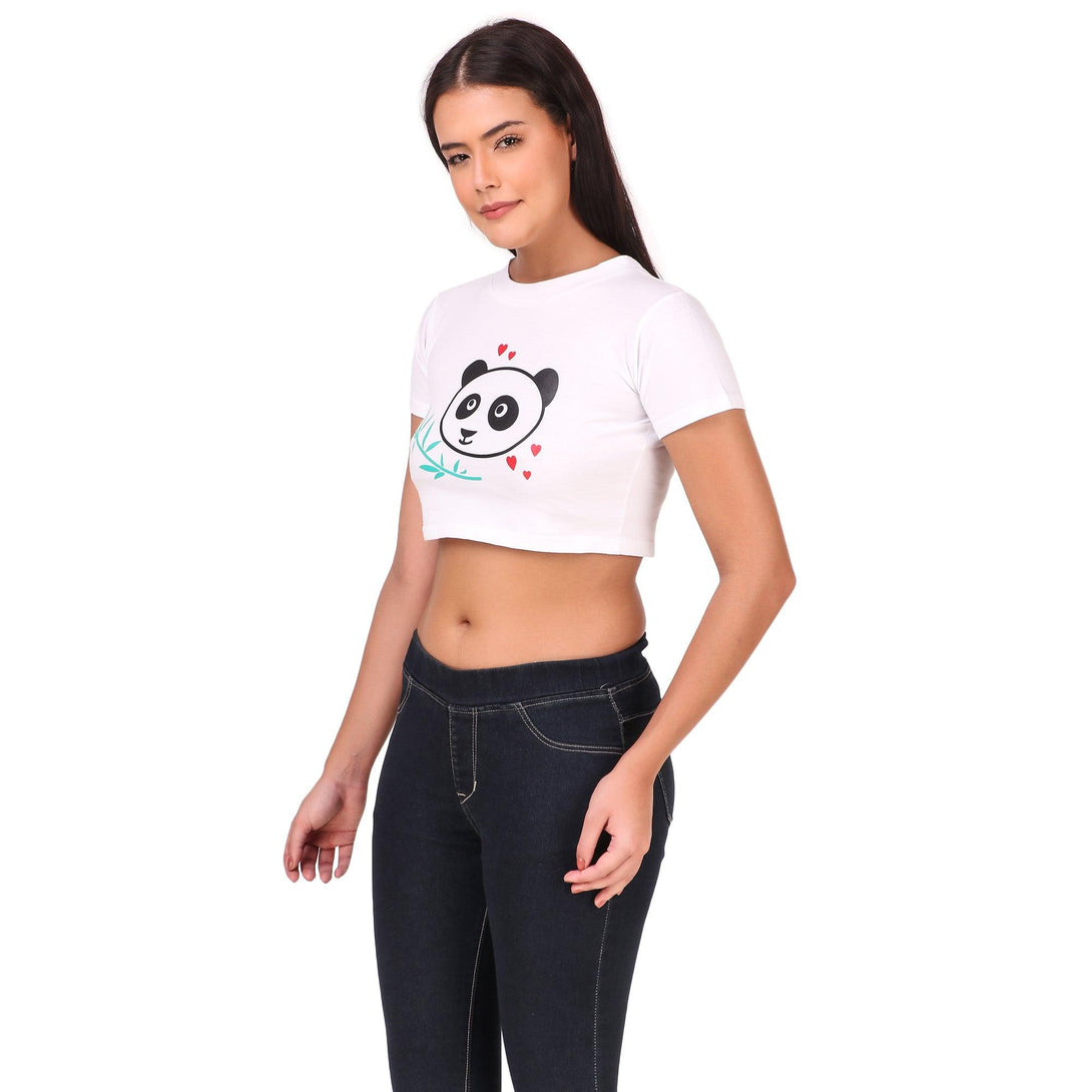 Women White Crop Top - NOZ2TOZ - Indiakreations