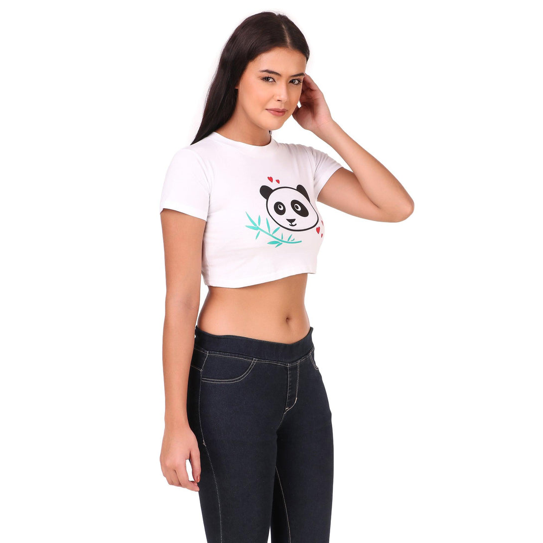 Women White Crop Top - NOZ2TOZ - Indiakreations