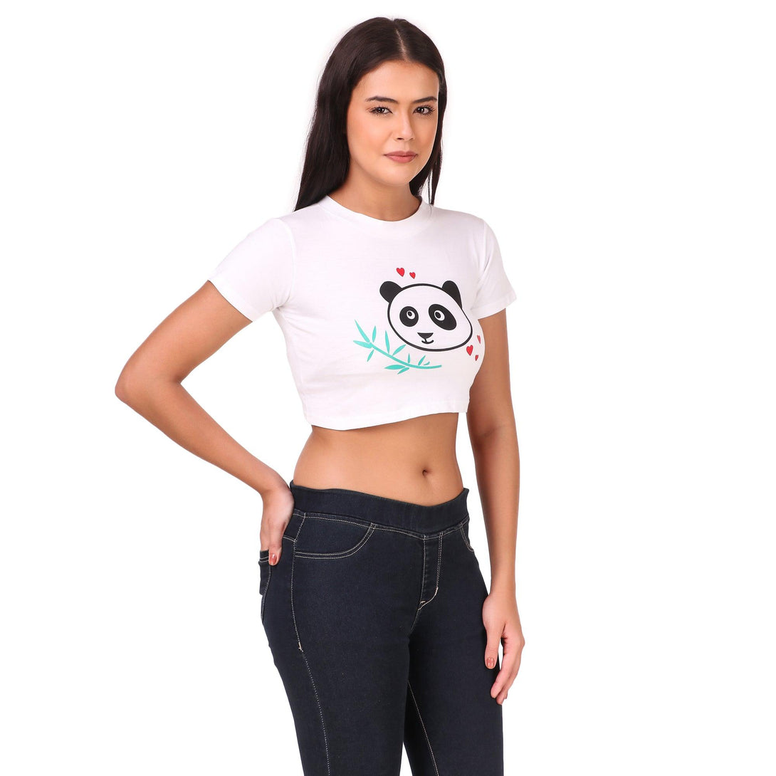 Women White Crop Top - NOZ2TOZ - Indiakreations