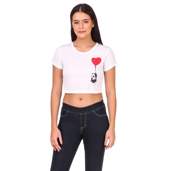 Women White Crop Top - NOZ2TOZ - Indiakreations