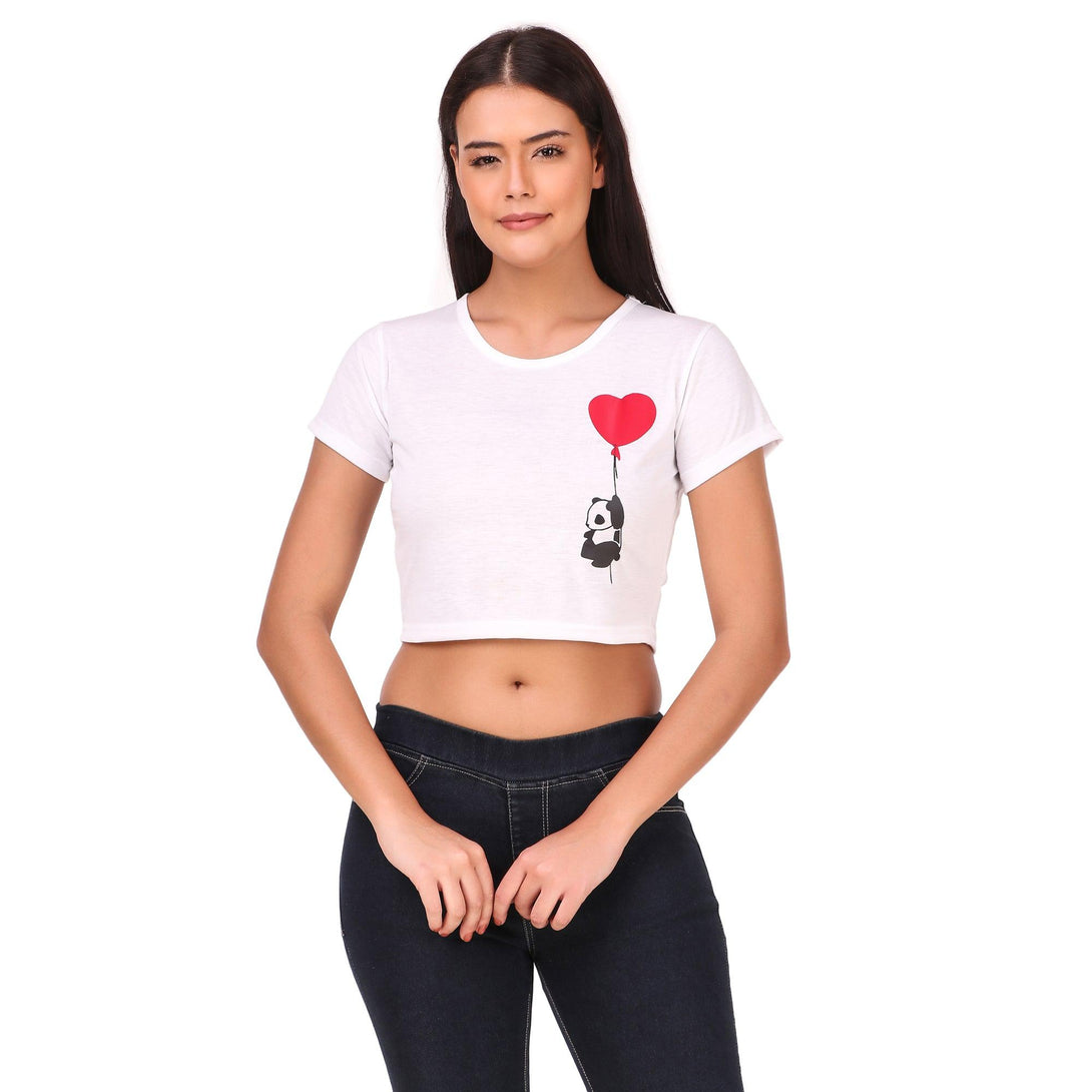 Women White Crop Top - NOZ2TOZ - Indiakreations