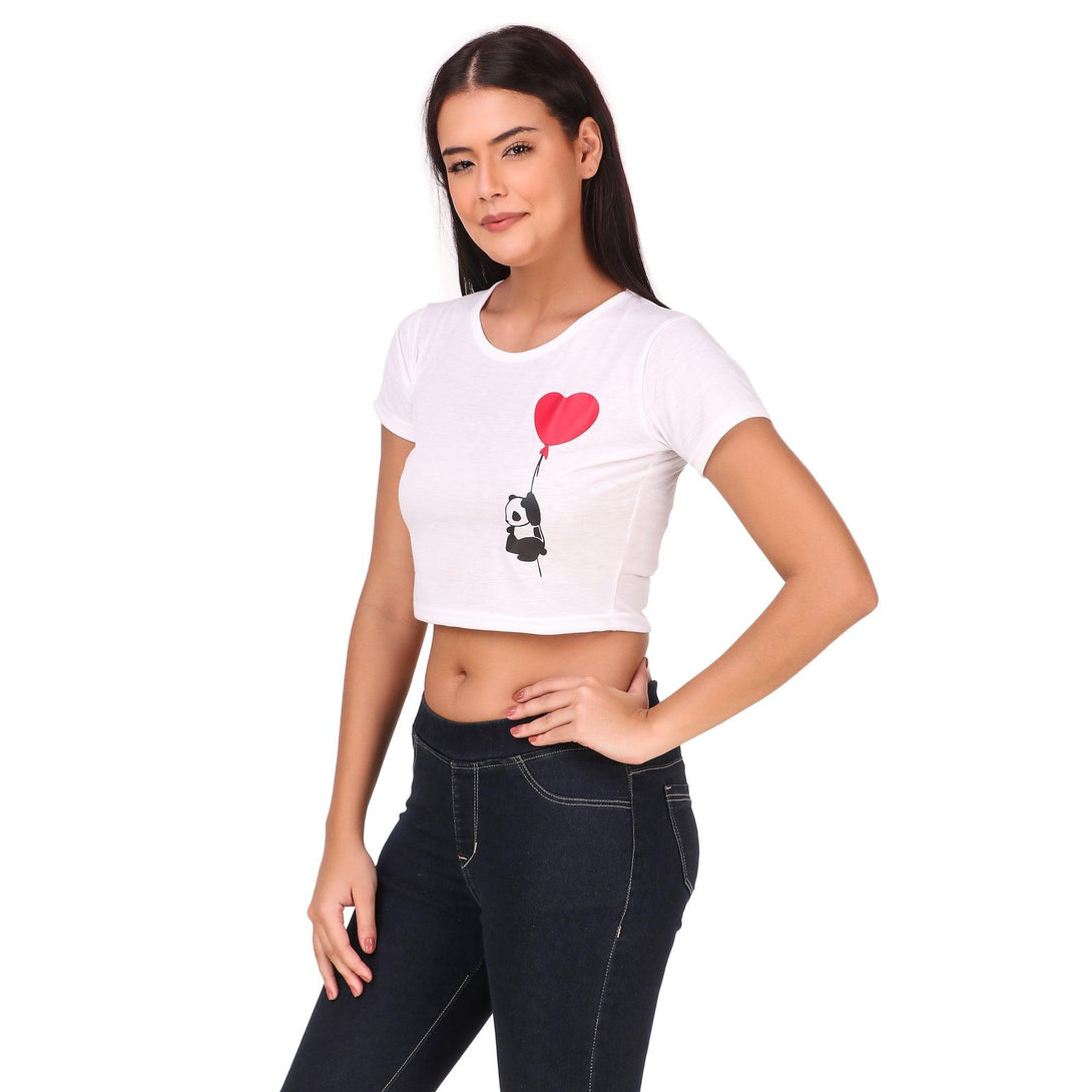 Women White Crop Top - NOZ2TOZ - Indiakreations