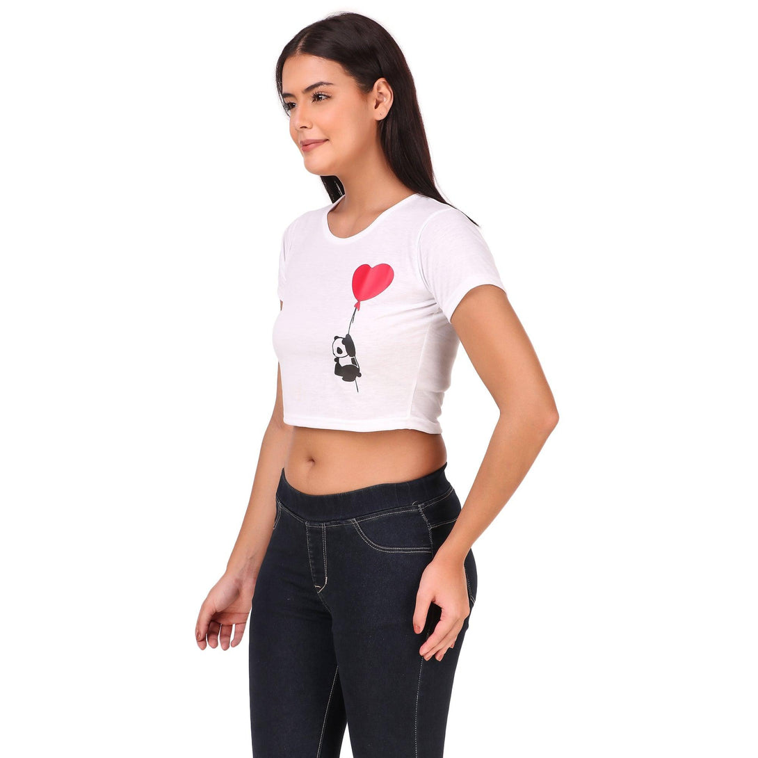 Women White Crop Top - NOZ2TOZ - Indiakreations