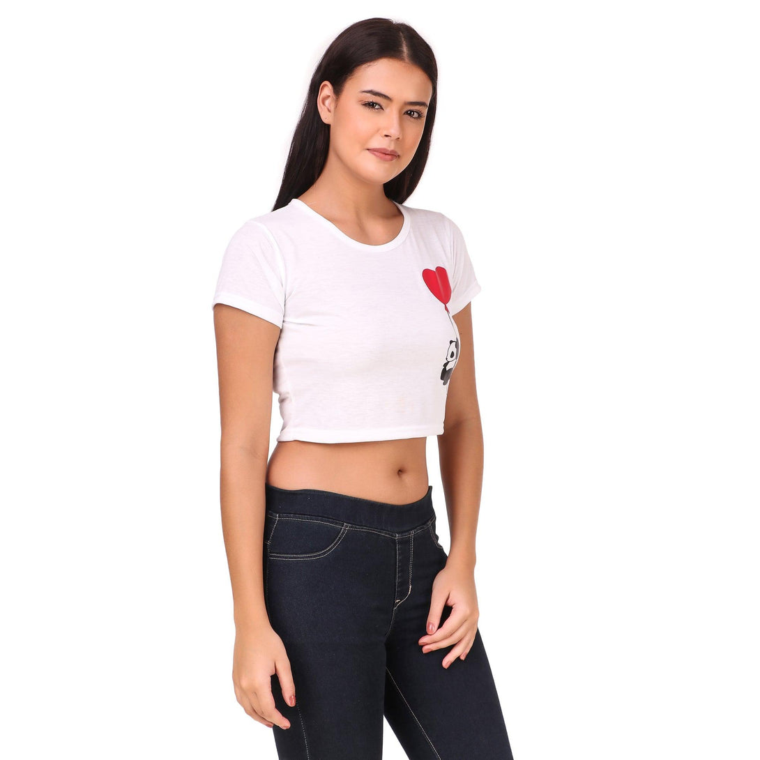 Women White Crop Top - NOZ2TOZ - Indiakreations