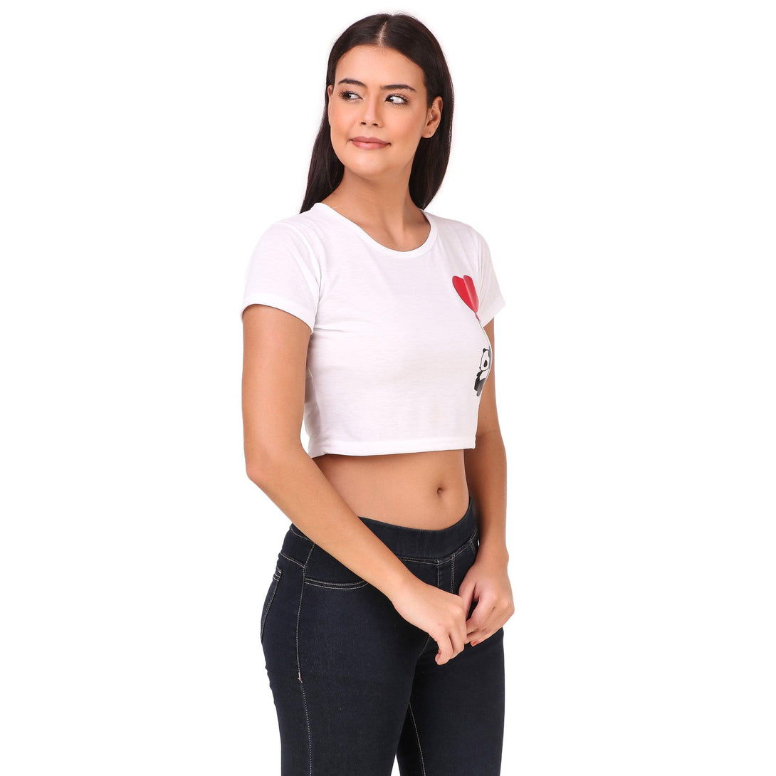 Women White Crop Top - NOZ2TOZ - Indiakreations