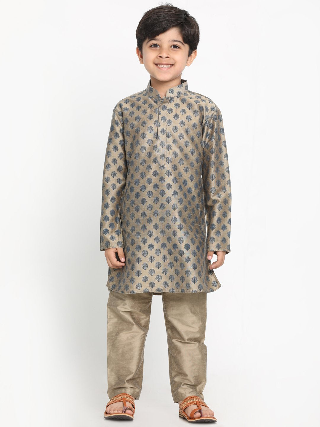 Cotton Blend Kurta Pyjama Set for Boys - JBN Creation