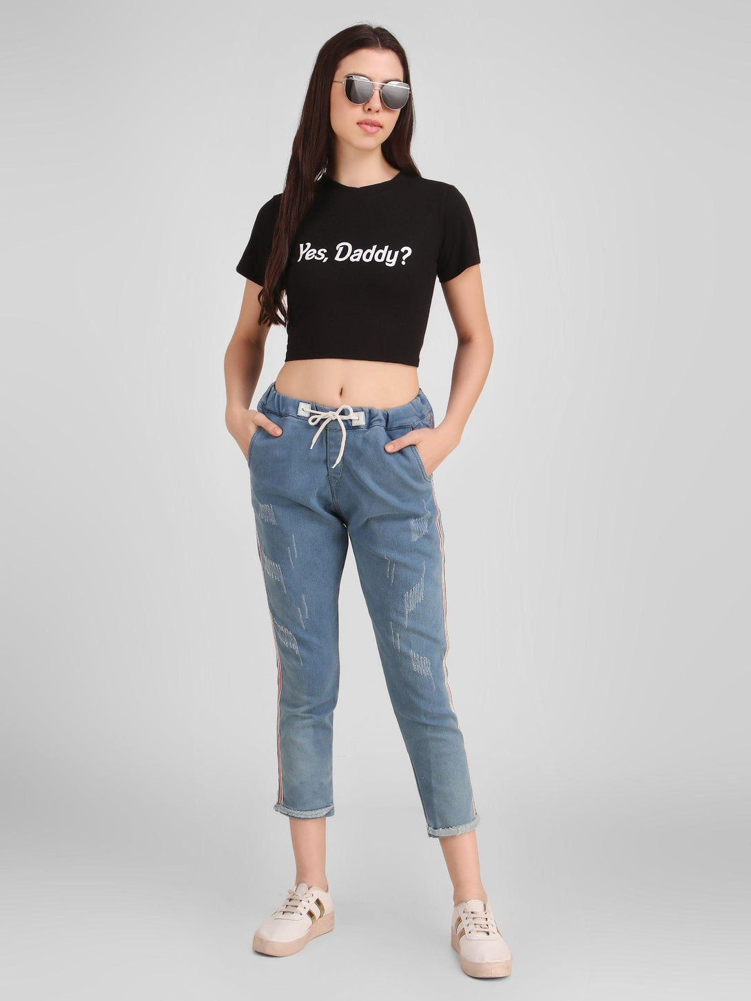 Women Black Crop Top - NOZ2TOZ - Indiakreations