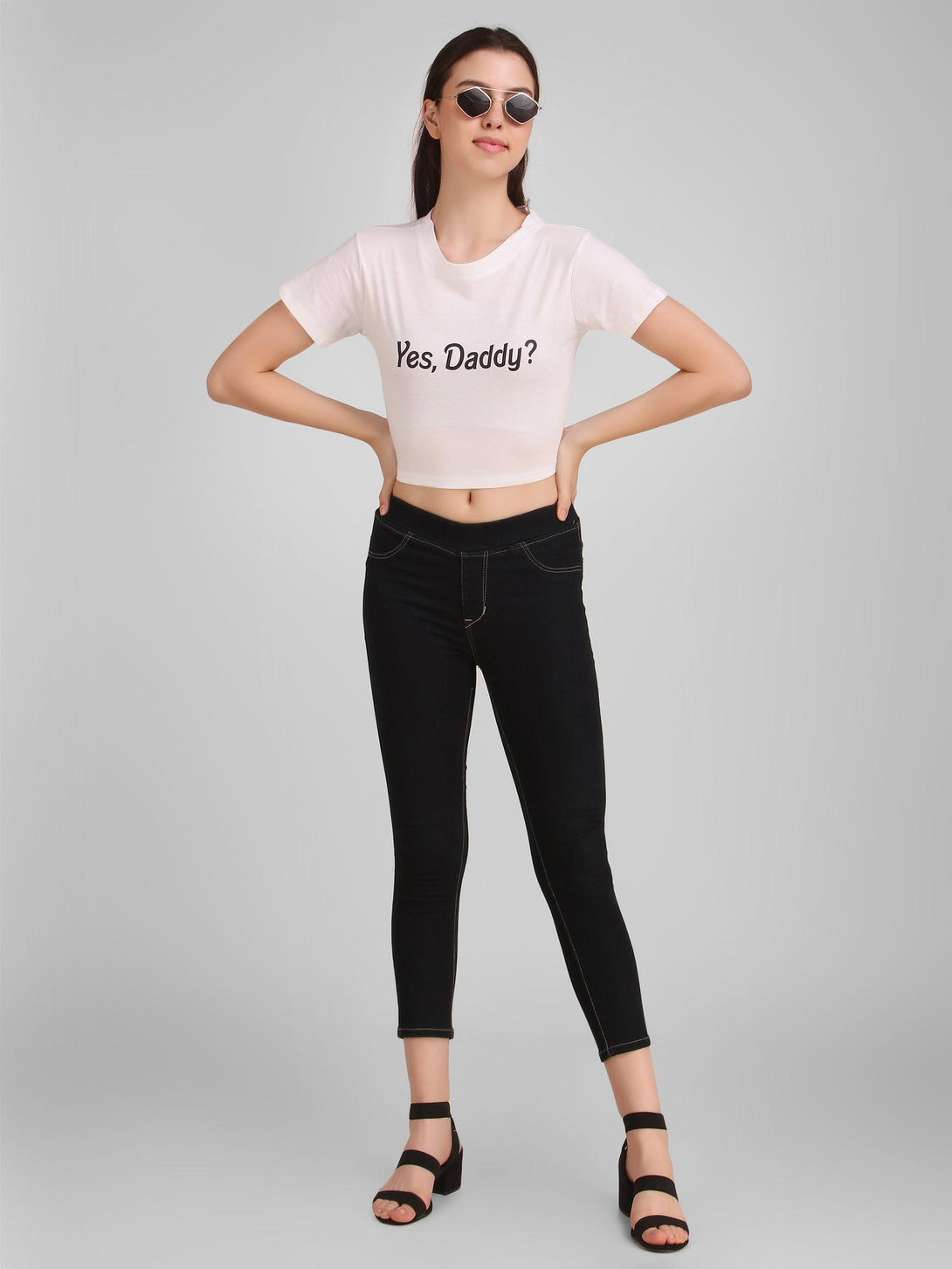 Women White Crop Top - NOZ2TOZ - Indiakreations