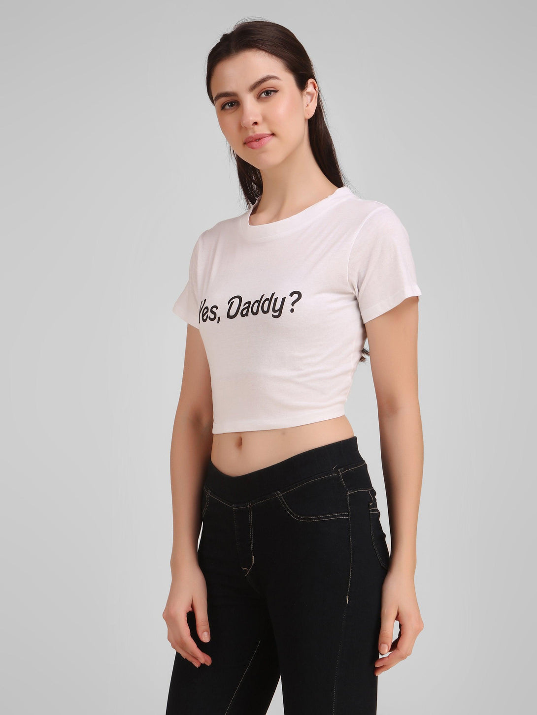 Women White Crop Top - NOZ2TOZ - Indiakreations