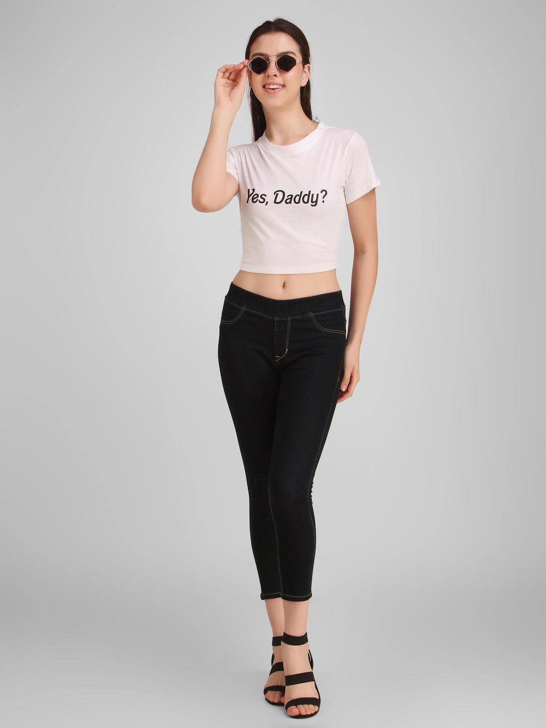 Women White Crop Top - NOZ2TOZ - Indiakreations