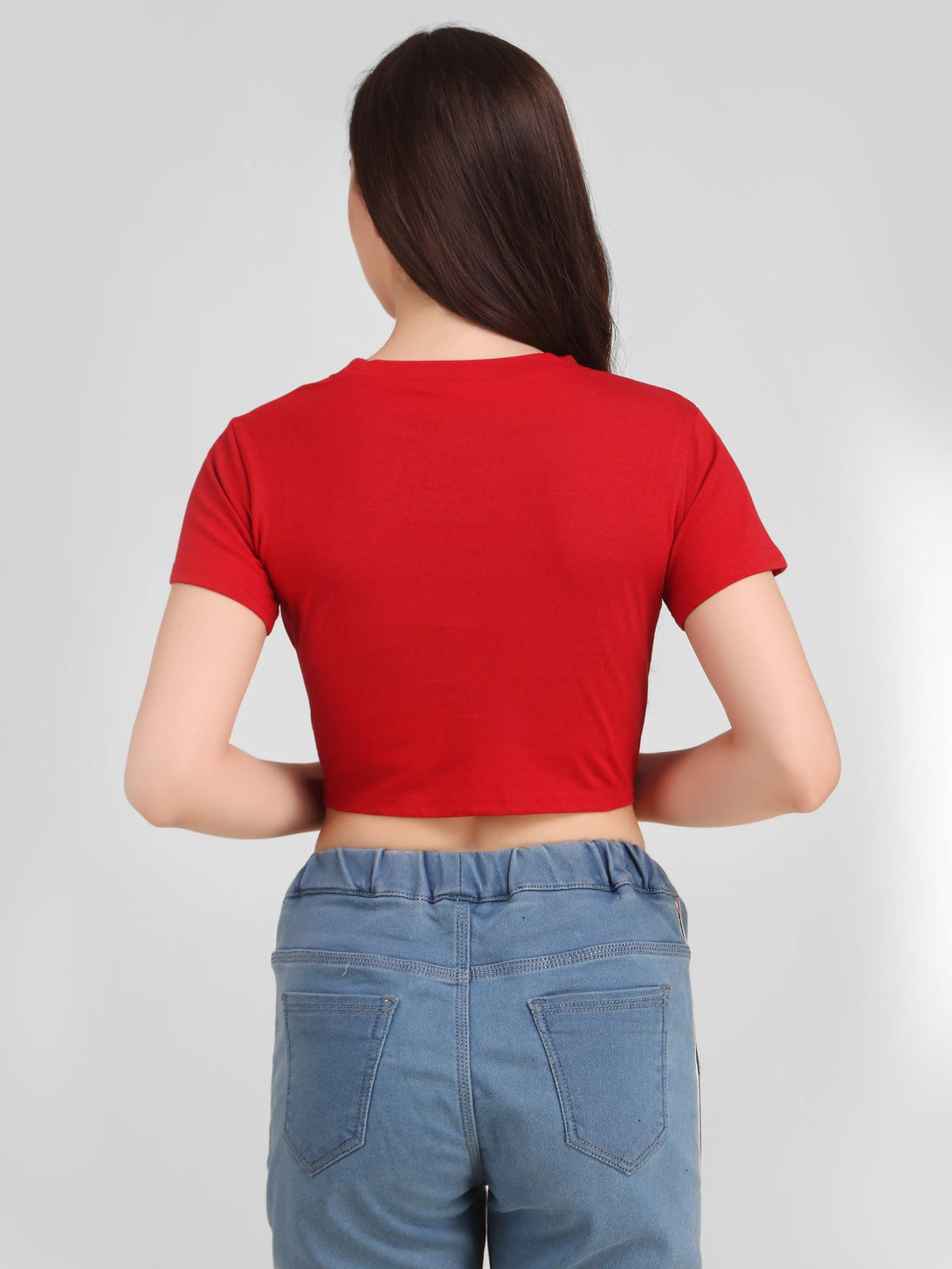 Women Red Crop Top - NOZ2TOZ - Indiakreations