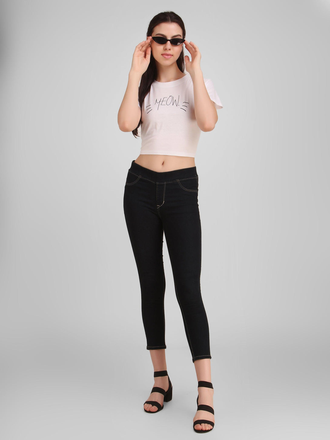 Women White Crop Top - NOZ2TOZ - Indiakreations