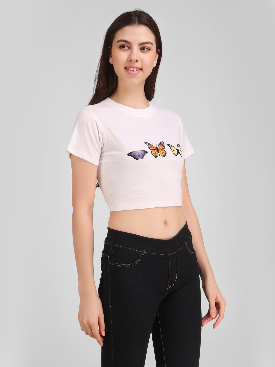 Women White Crop Top - NOZ2TOZ - Indiakreations