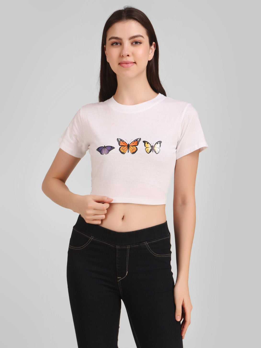 Women White Crop Top - NOZ2TOZ - Indiakreations