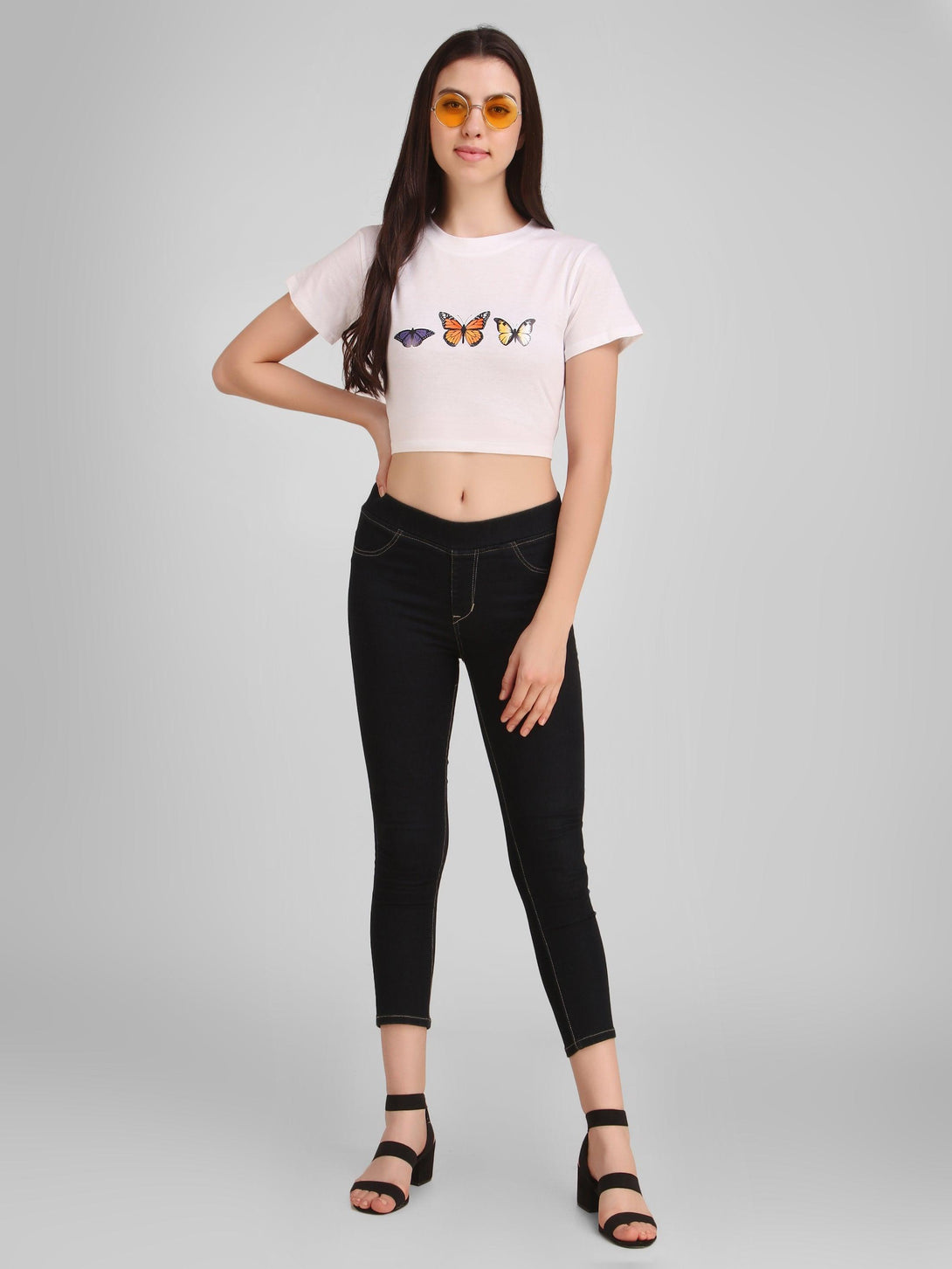 Women White Crop Top - NOZ2TOZ - Indiakreations