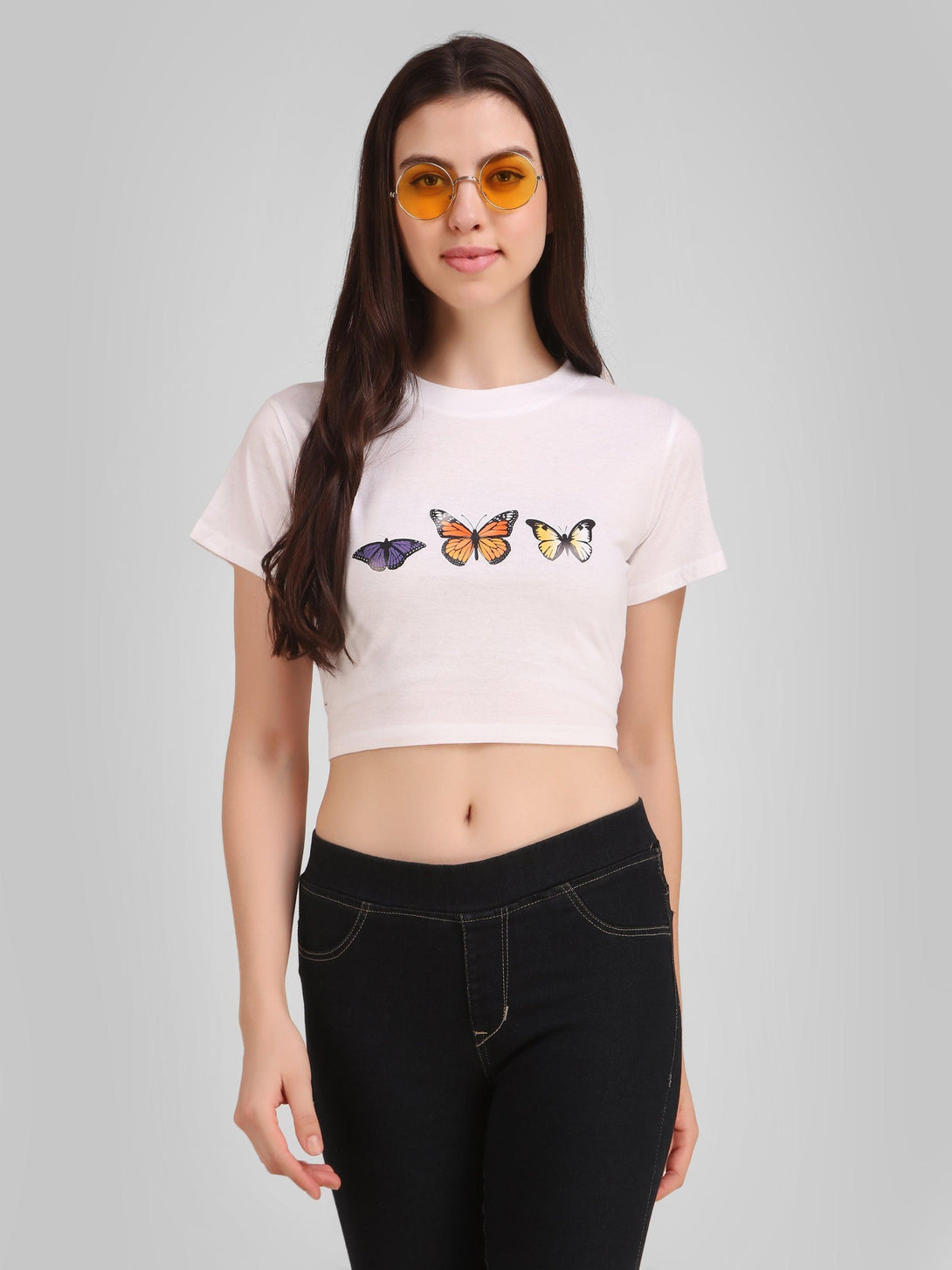 Women White Crop Top - NOZ2TOZ - Indiakreations