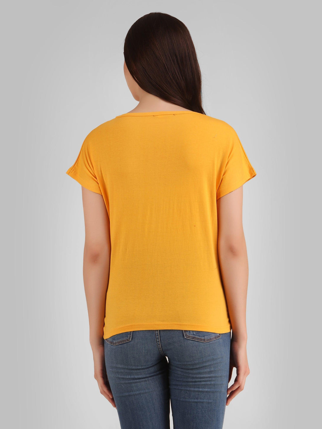 Women Mustard Mickey Top - NOZ2TOZ - Indiakreations