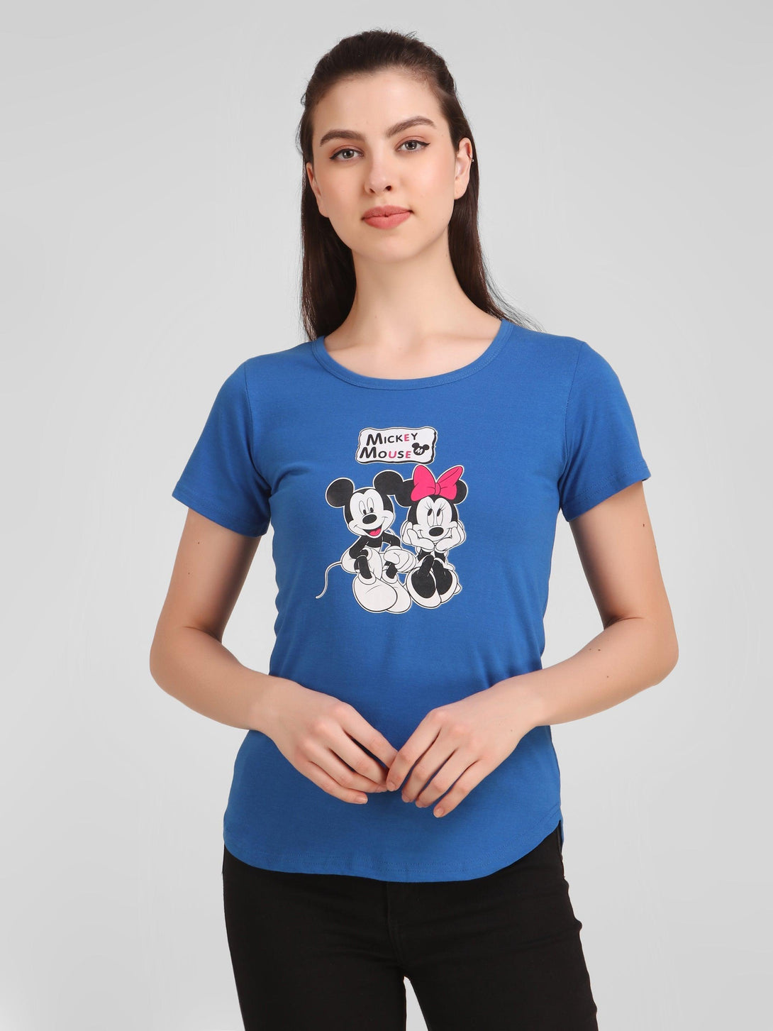 Women Blue Mickey Top - NOZ2TOZ - Indiakreations