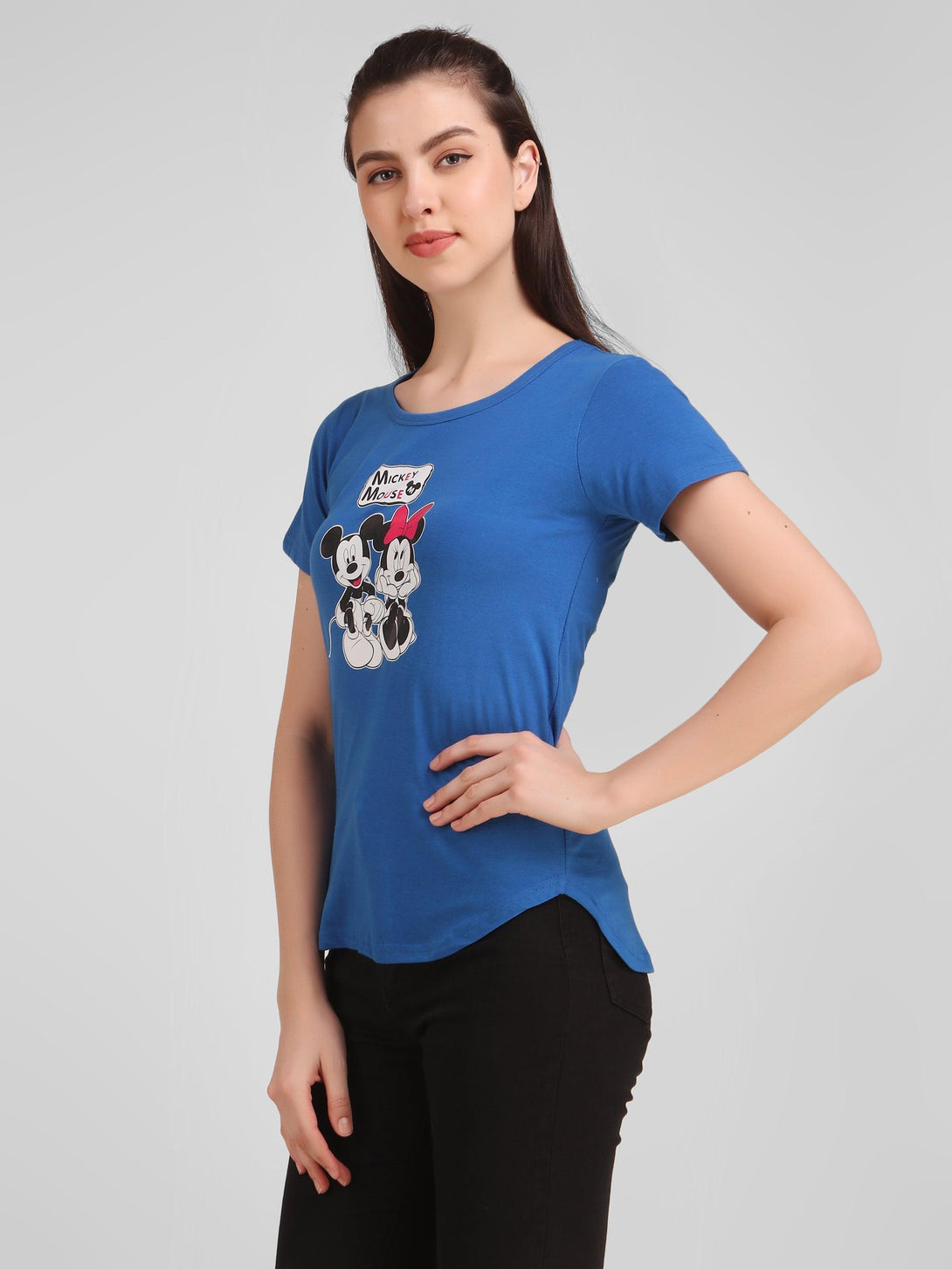 Women Blue Mickey Top - NOZ2TOZ - Indiakreations