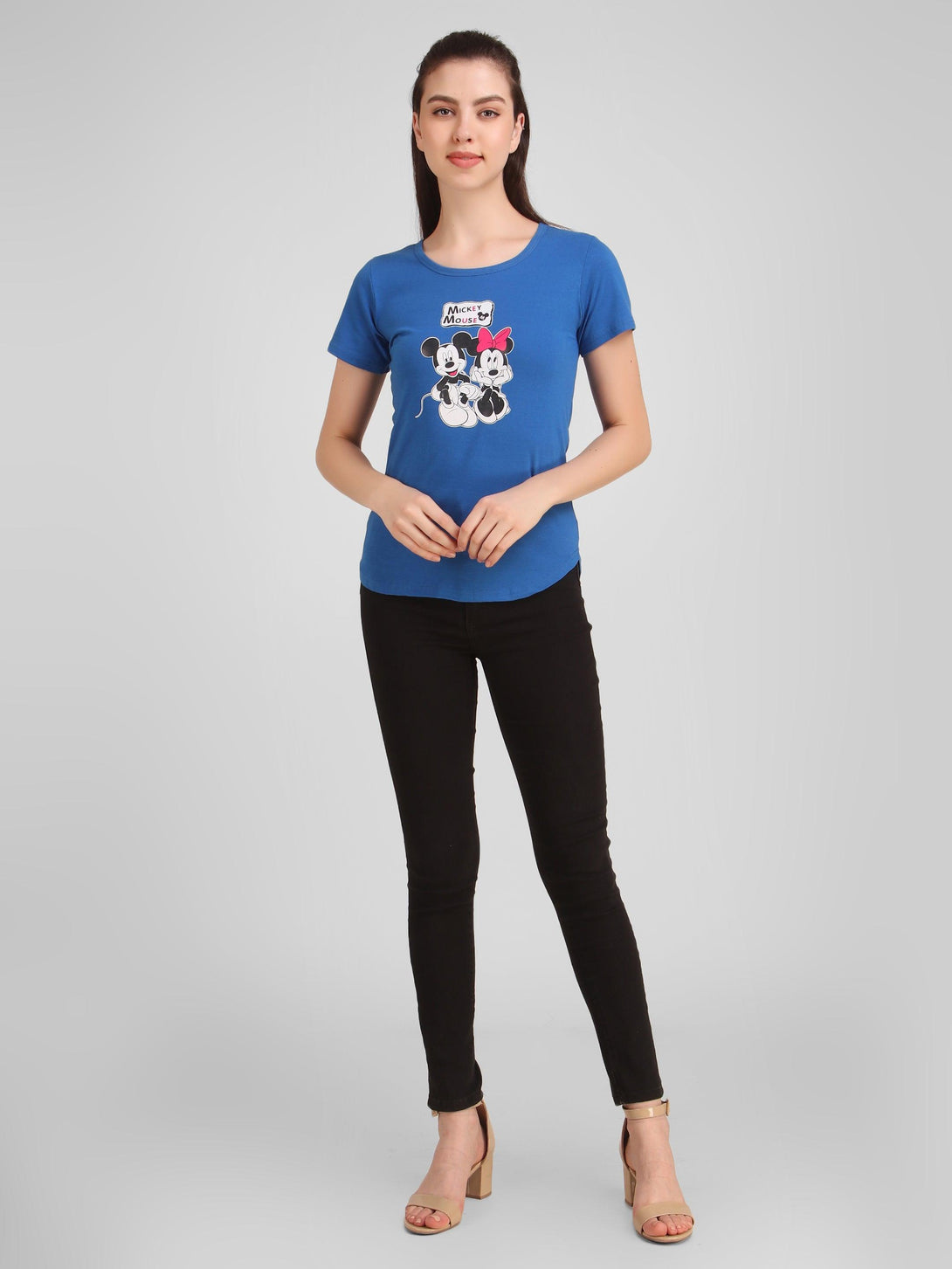 Women Blue Mickey Top - NOZ2TOZ - Indiakreations