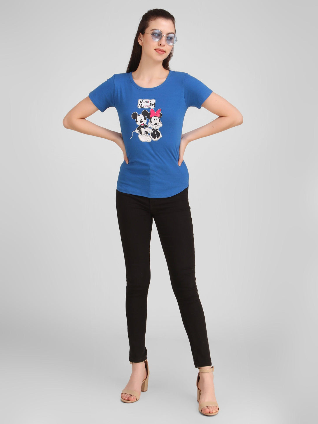 Women Blue Mickey Top - NOZ2TOZ - Indiakreations