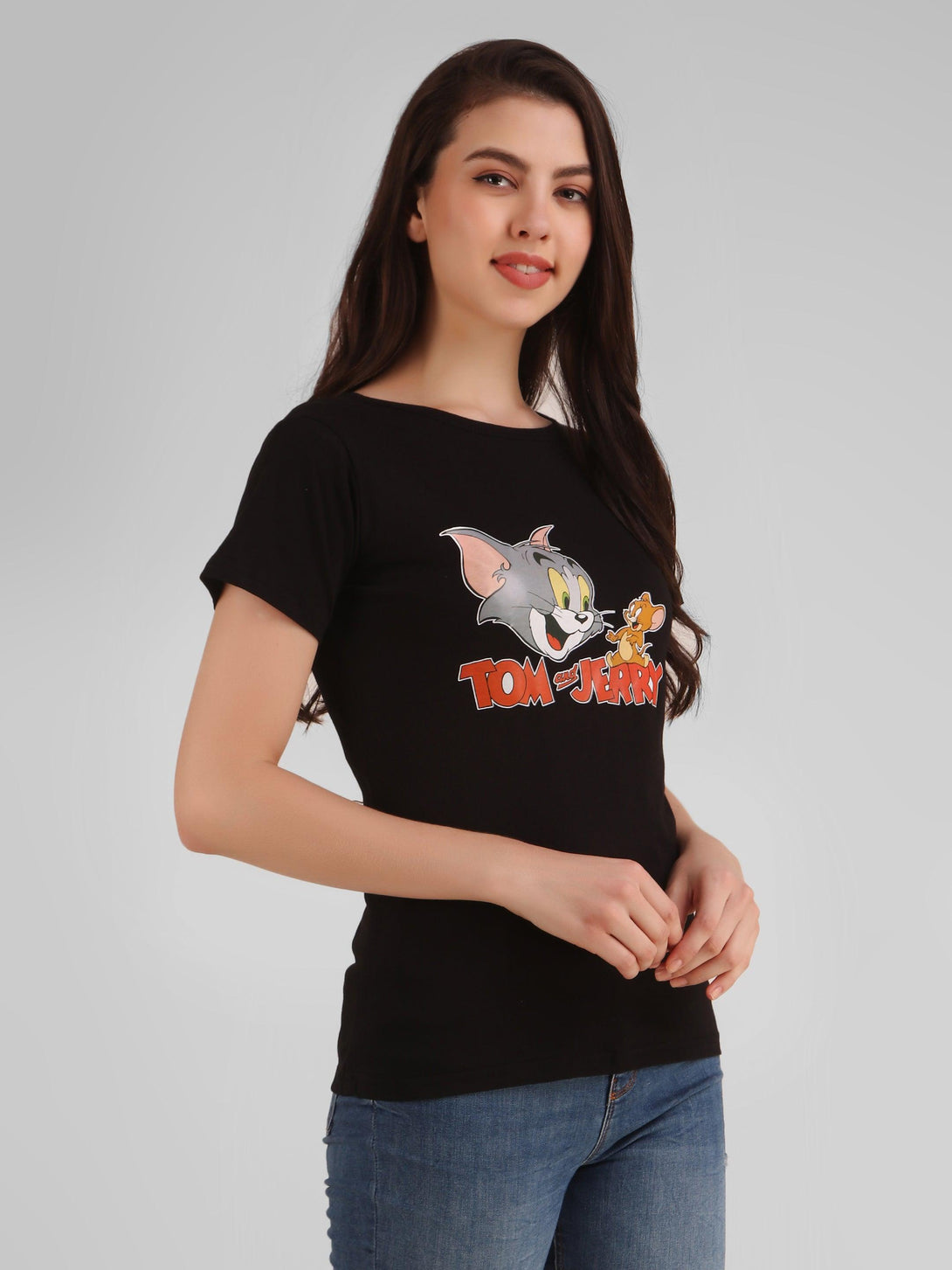 Women Black Tom & Jerry Top - NOZ2TOZ - Indiakreations