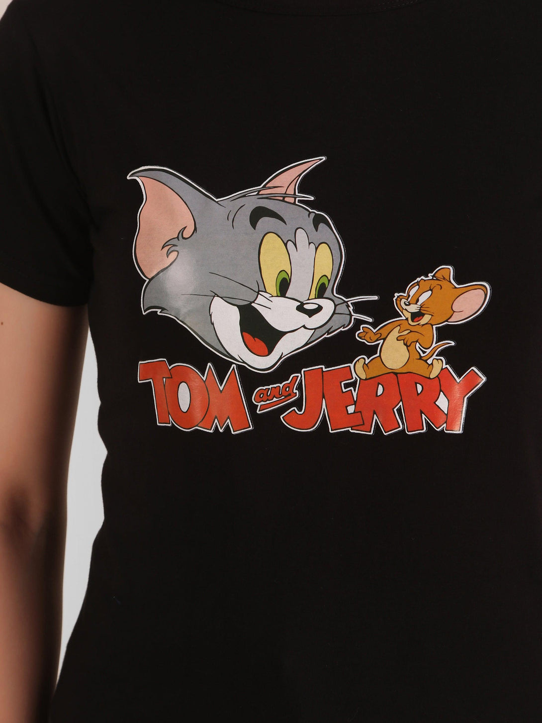 Women Black Tom & Jerry Top - NOZ2TOZ - Indiakreations