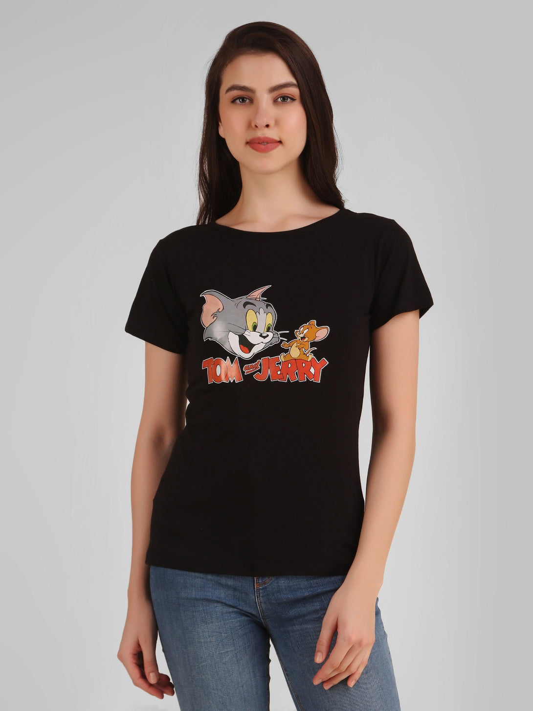 Women Black Tom & Jerry Top - NOZ2TOZ - Indiakreations