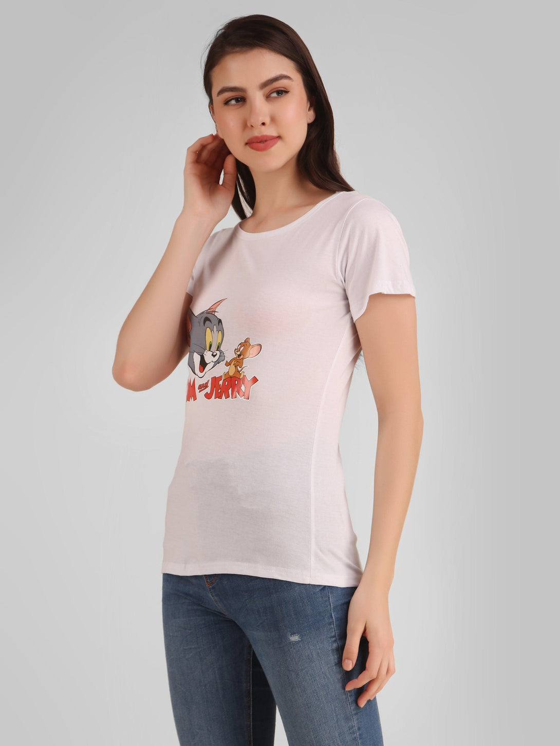 Women White Tom & Jerry Top - NOZ2TOZ - Indiakreations