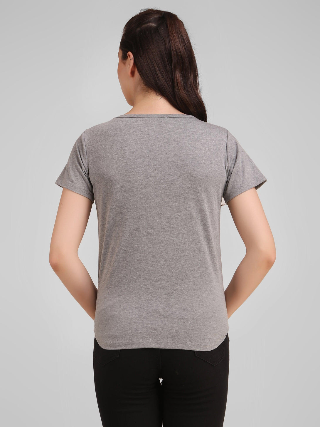 Women Grey Meow Top - NOZ2TOZ - Indiakreations