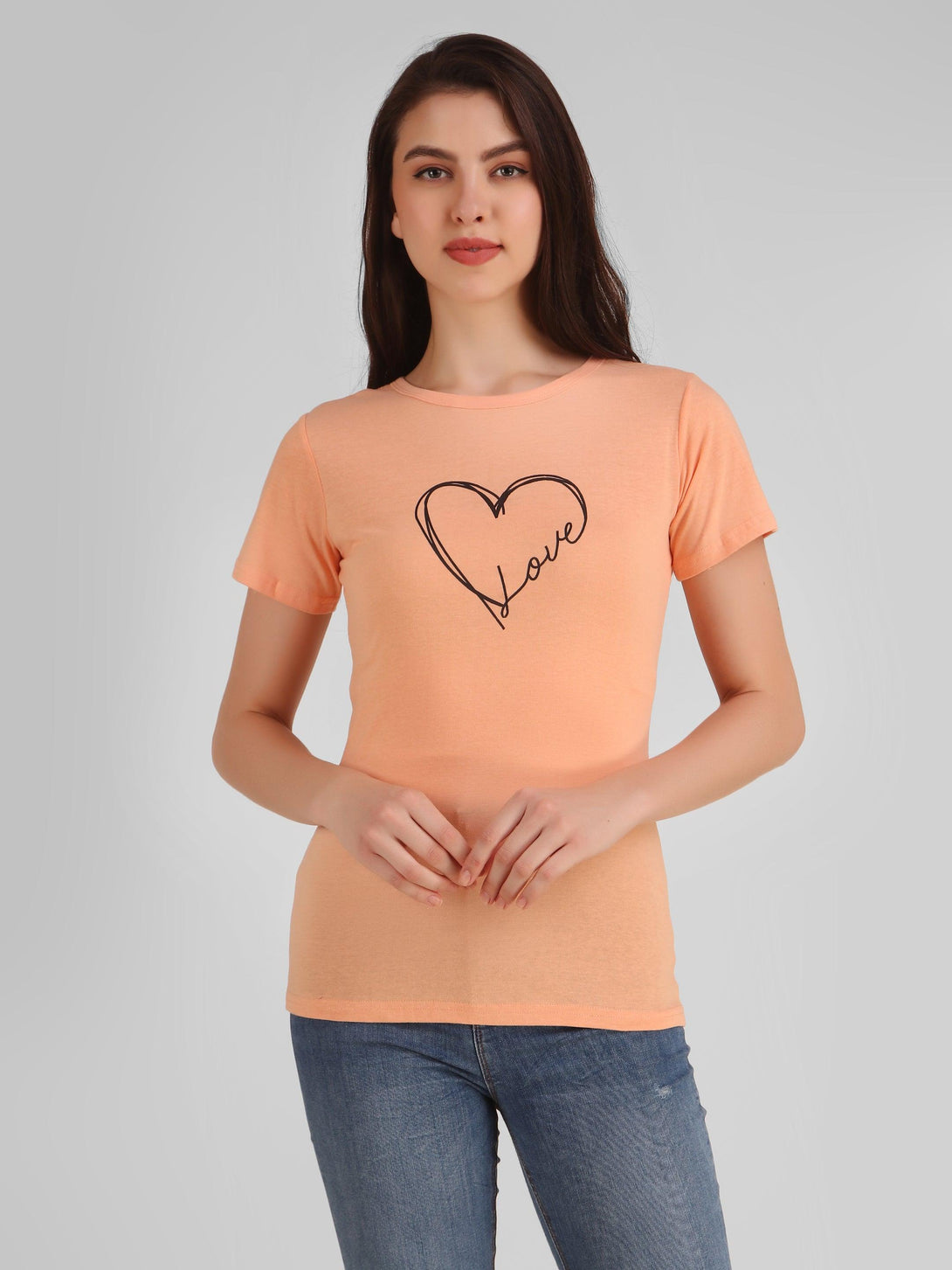 Women Pink Love Top - NOZ2TOZ - Indiakreations