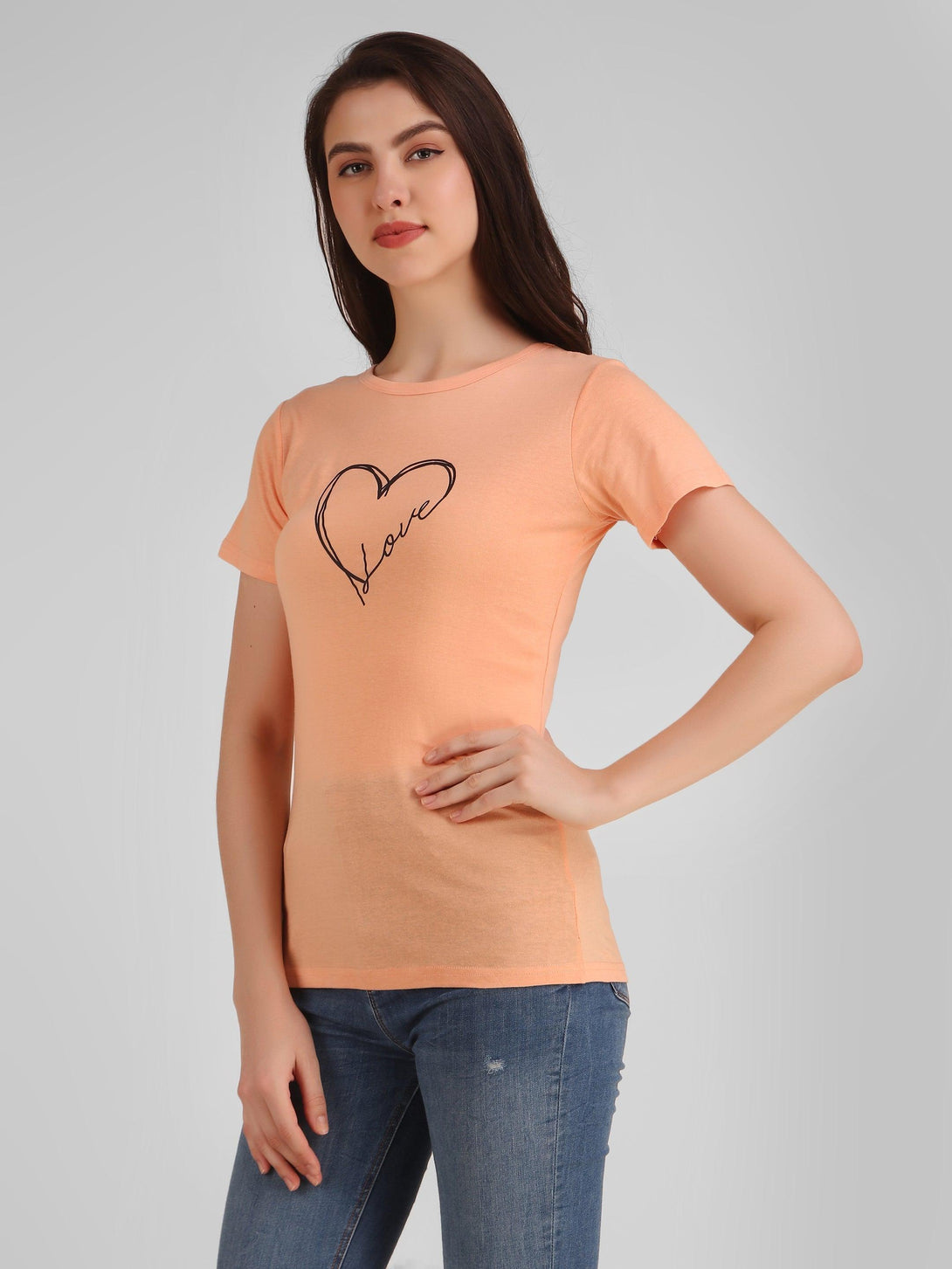 Women Pink Love Top - NOZ2TOZ - Indiakreations