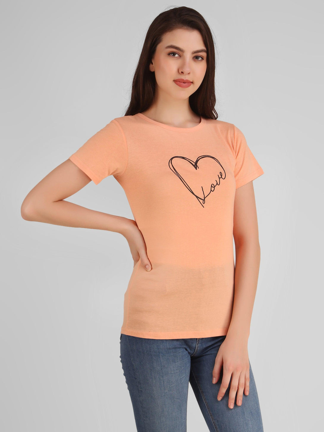 Women Pink Love Top - NOZ2TOZ - Indiakreations