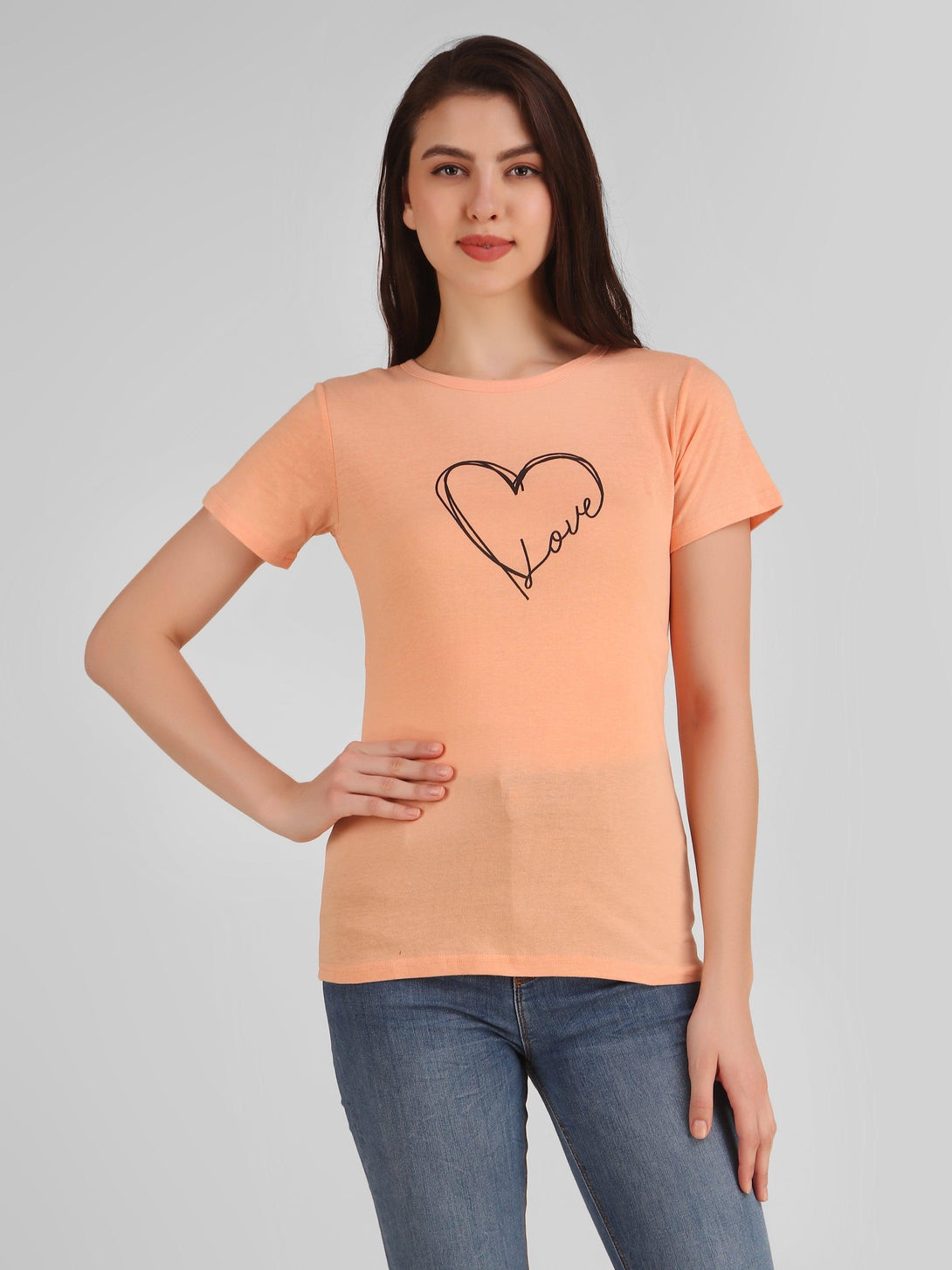 Women Pink Love Top - NOZ2TOZ - Indiakreations