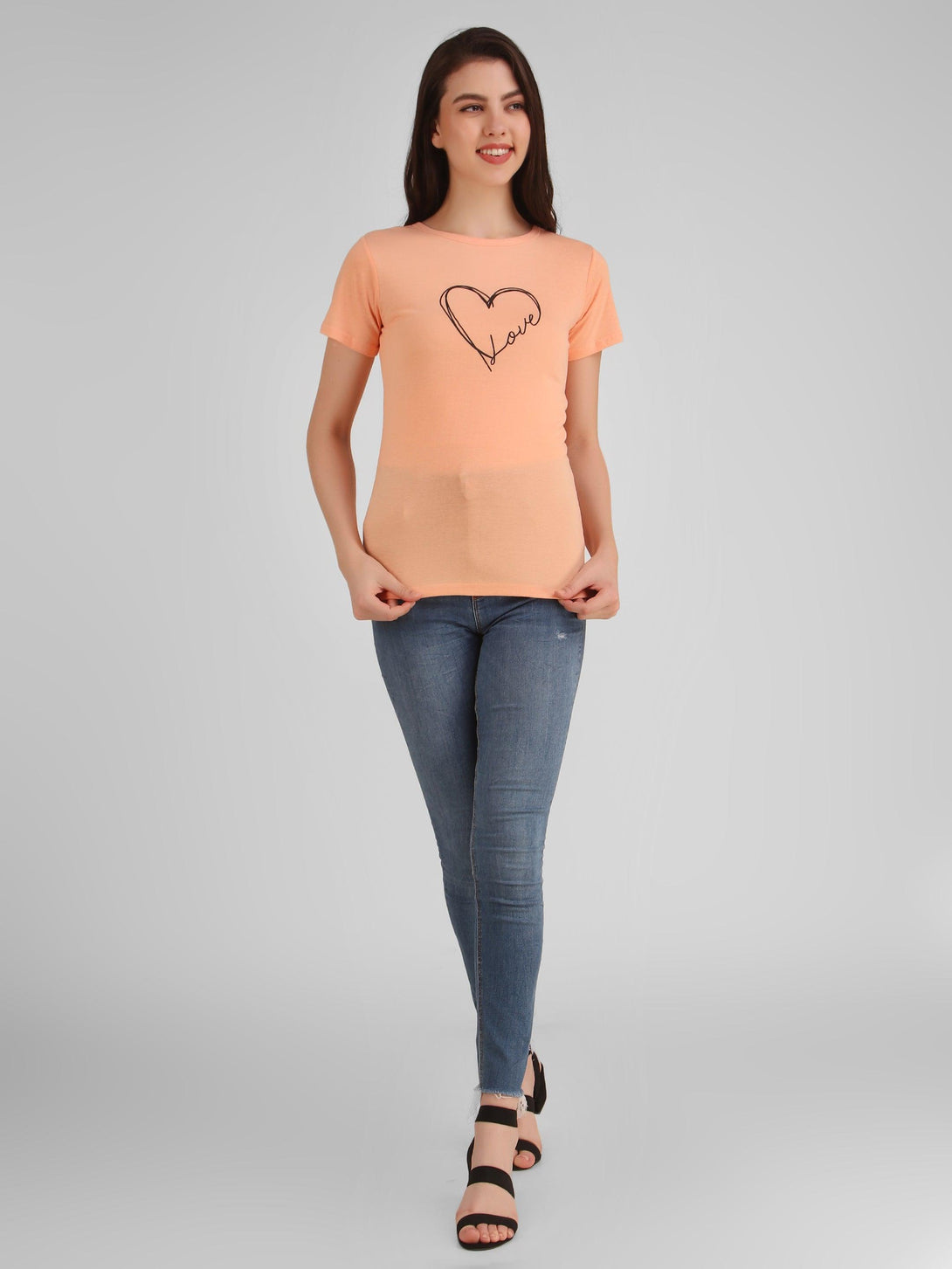 Women Pink Love Top - NOZ2TOZ - Indiakreations