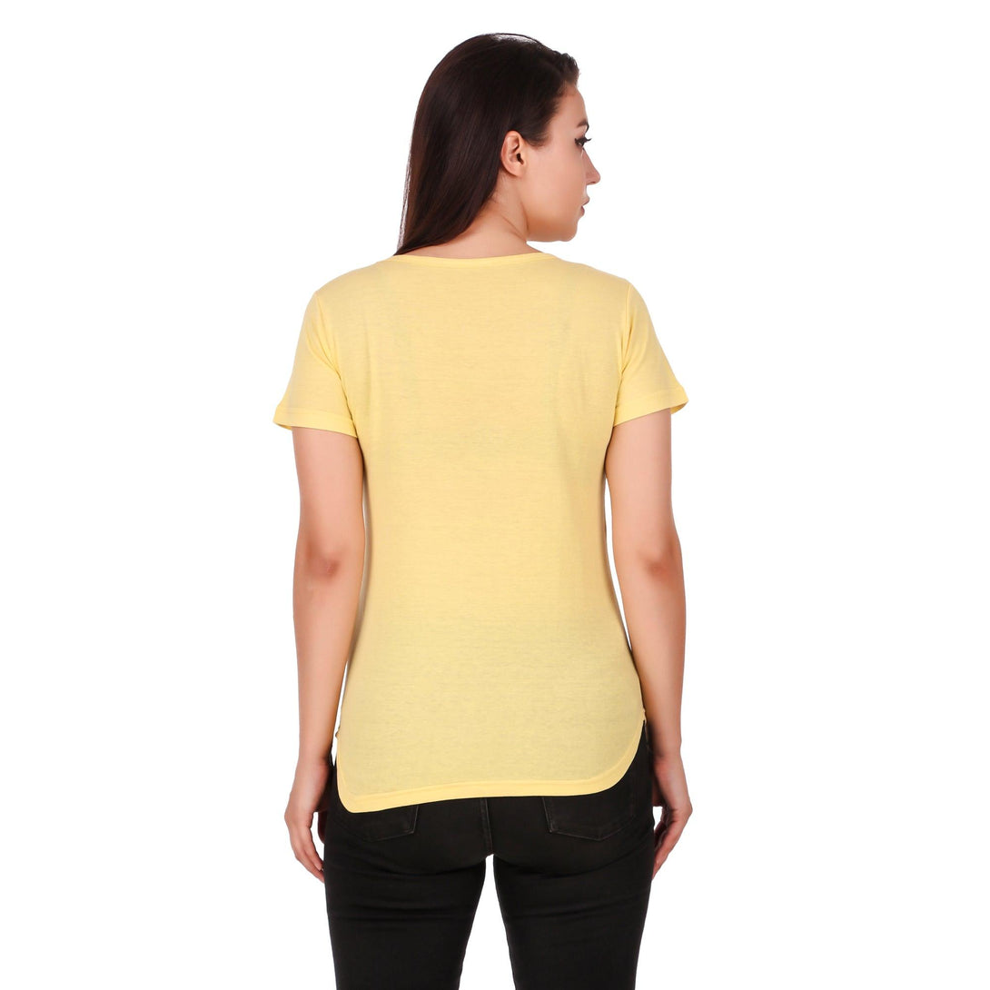 Women Yellow Cat Print Top - NOZ2TOZ - Indiakreations