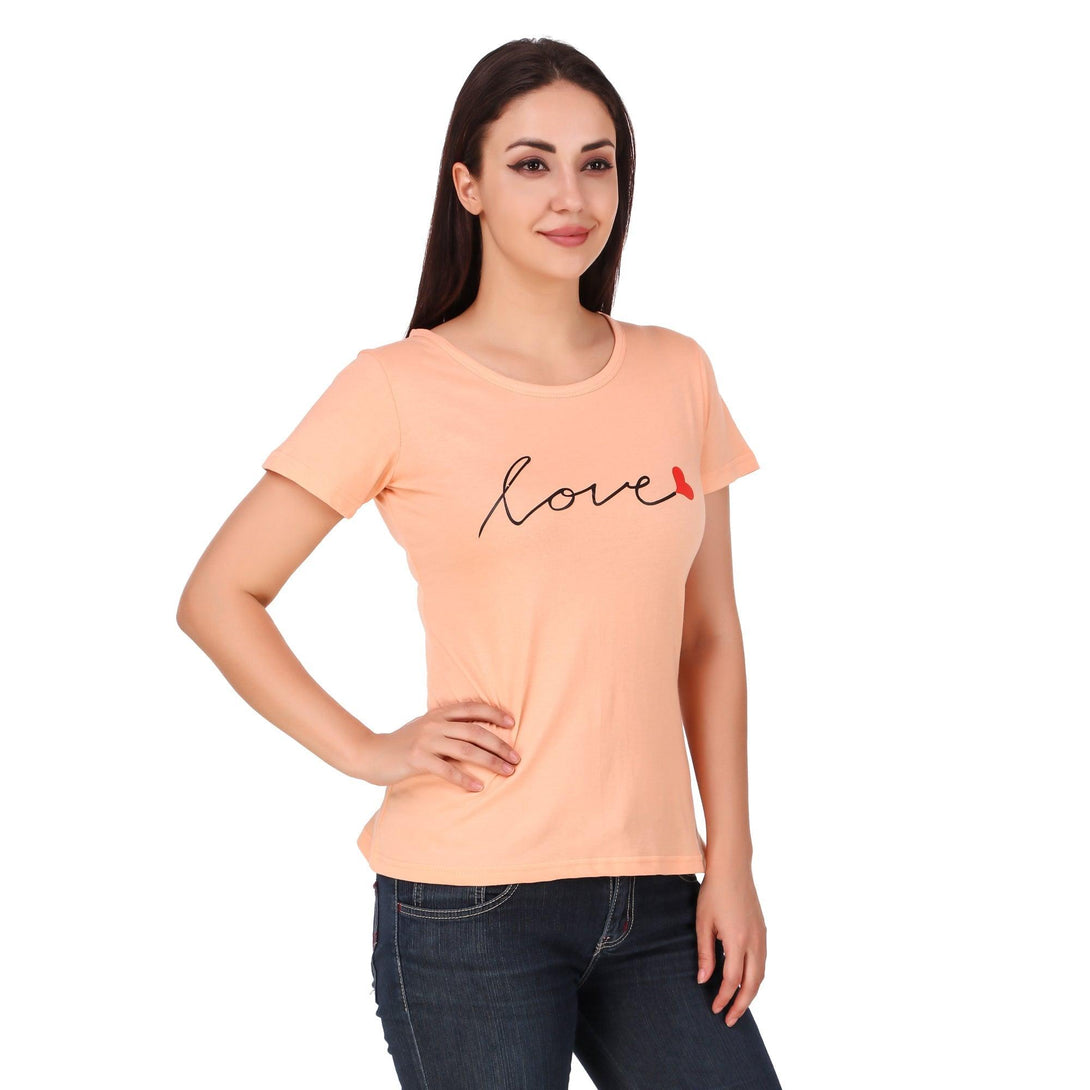 Women Peach Love Top - NOZ2TOZ - Indiakreations