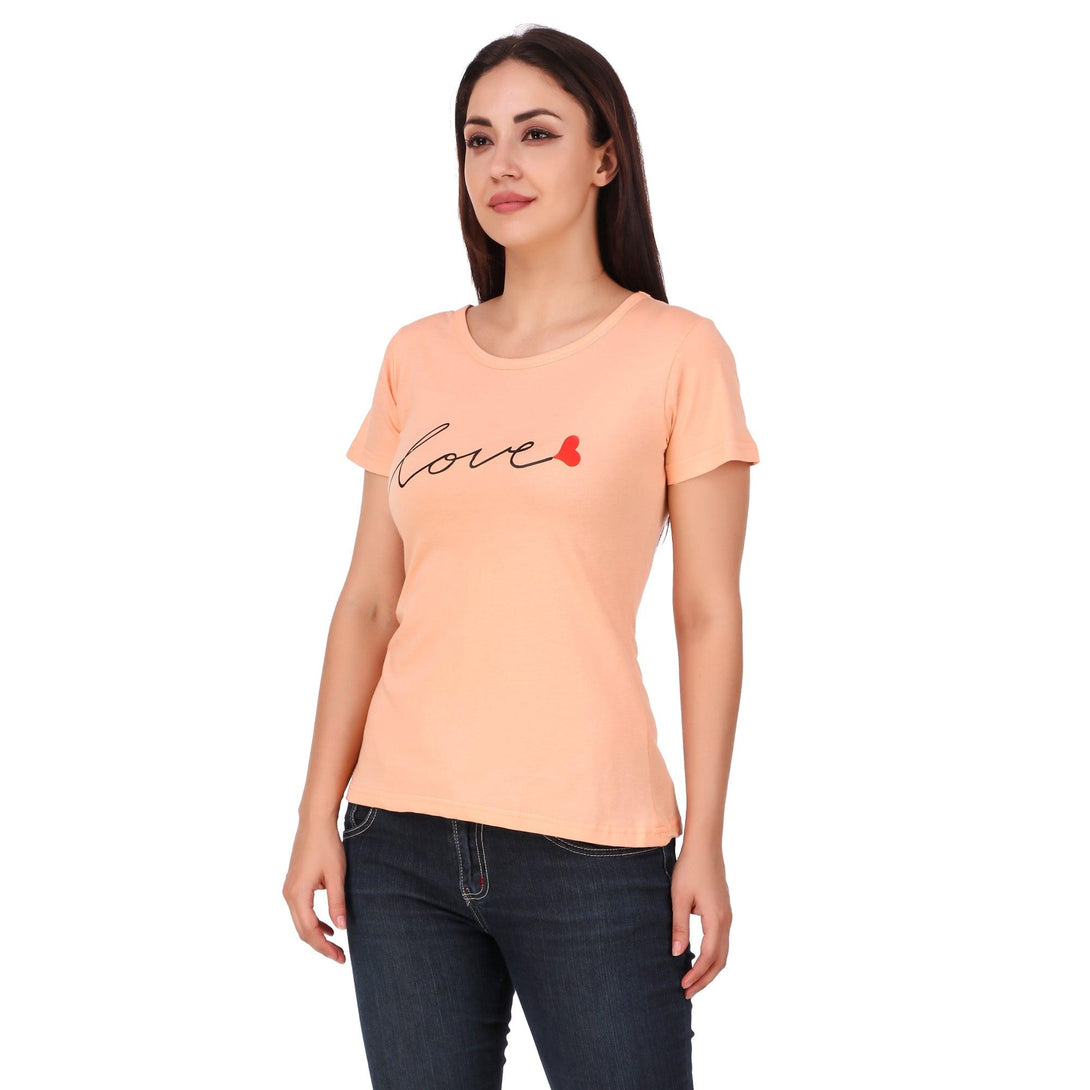 Women Peach Love Top - NOZ2TOZ - Indiakreations