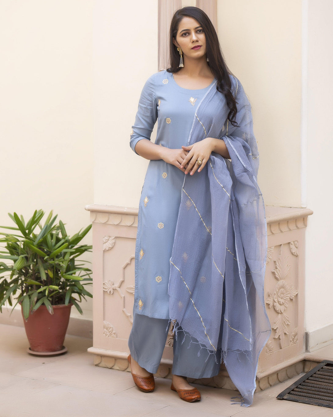 Women's Katya Suit Set - Baisacrafts - Indiakreations