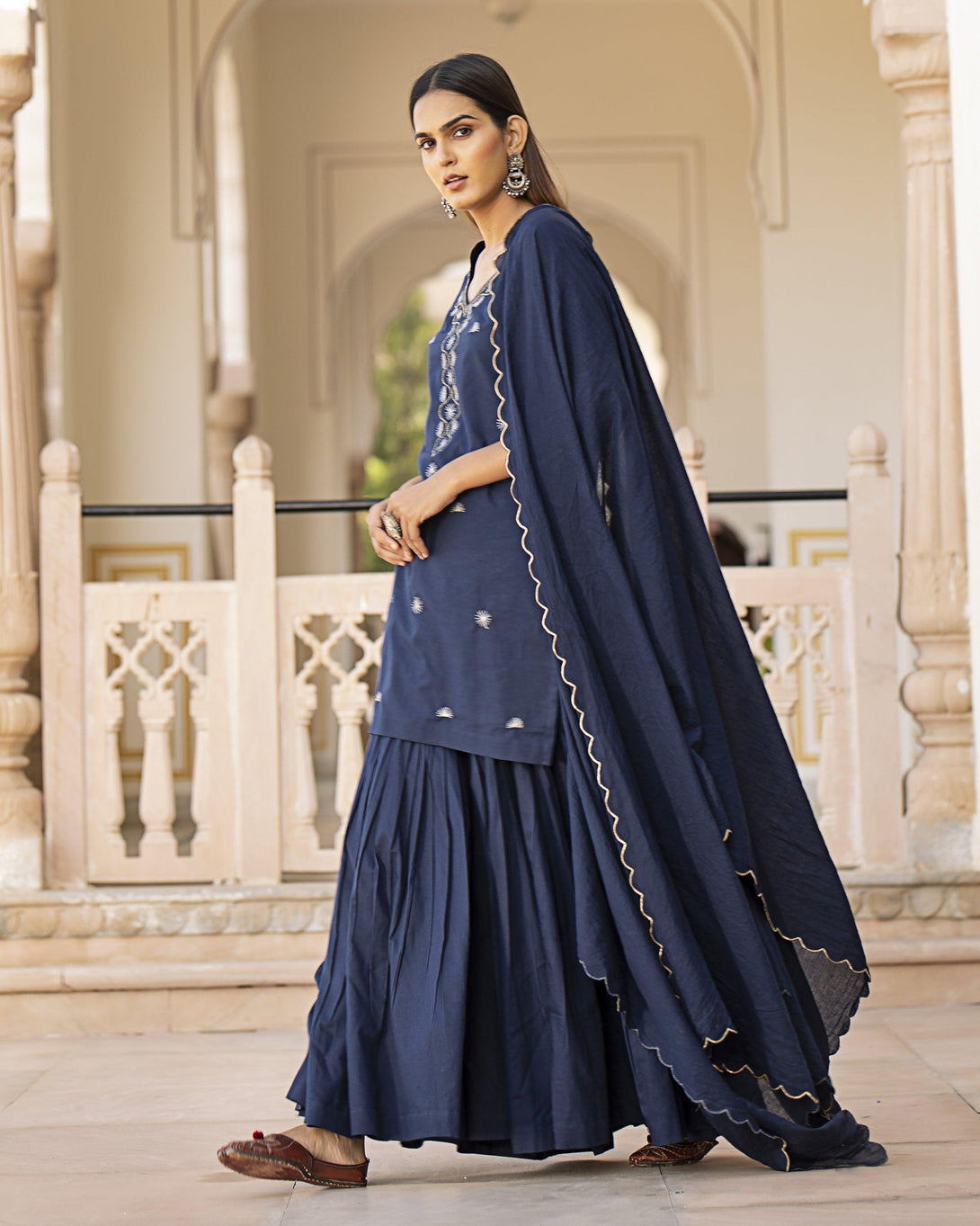 Women's Neepa Sharara Set - Baisacrafts - Indiakreations