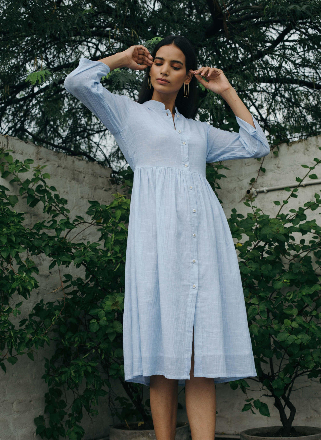 Women's Ambrosia Pleated Shirtdress - The Burnt Soul - Indiakreations