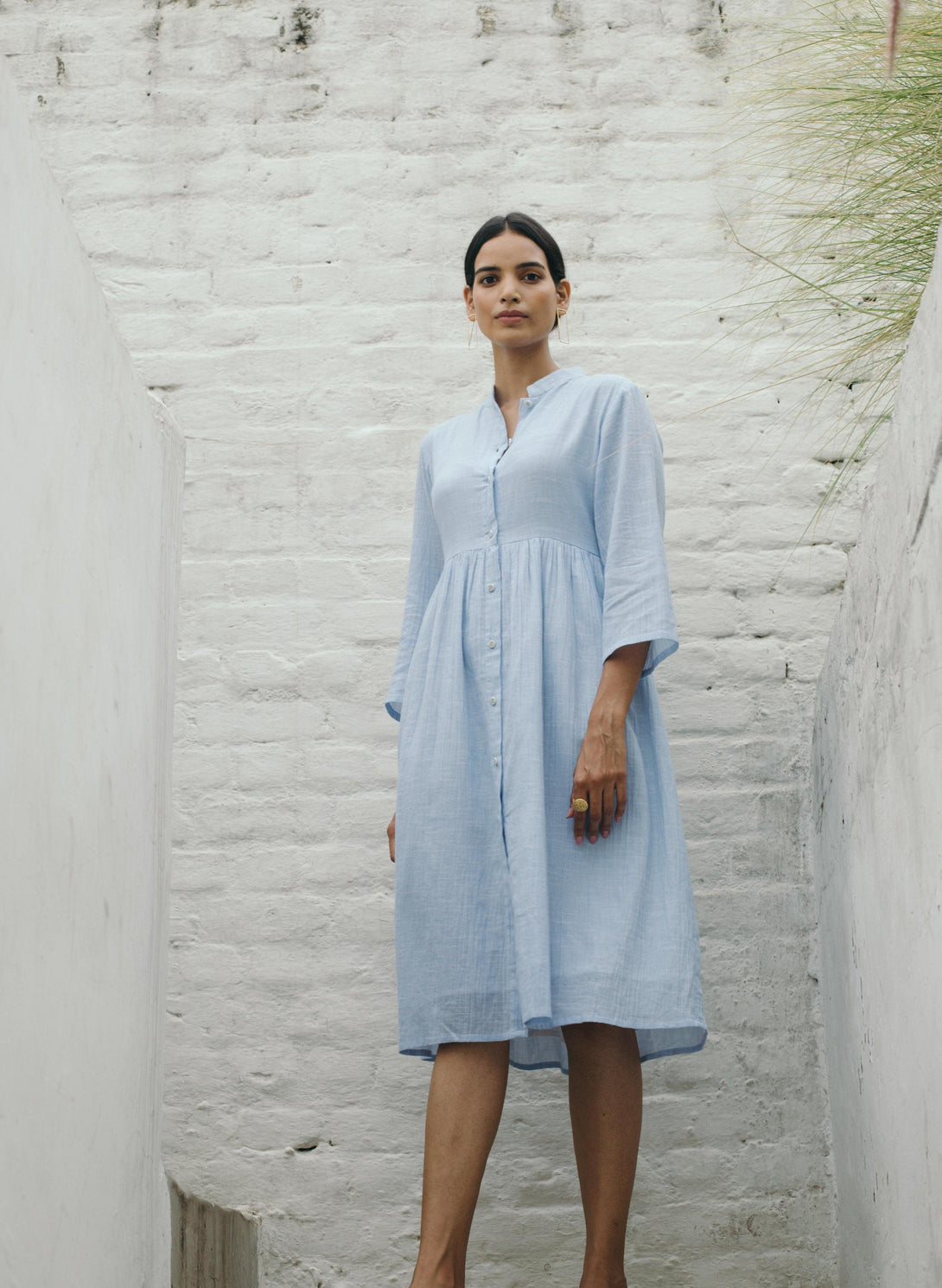 Women's Ambrosia Pleated Shirtdress - The Burnt Soul - Indiakreations