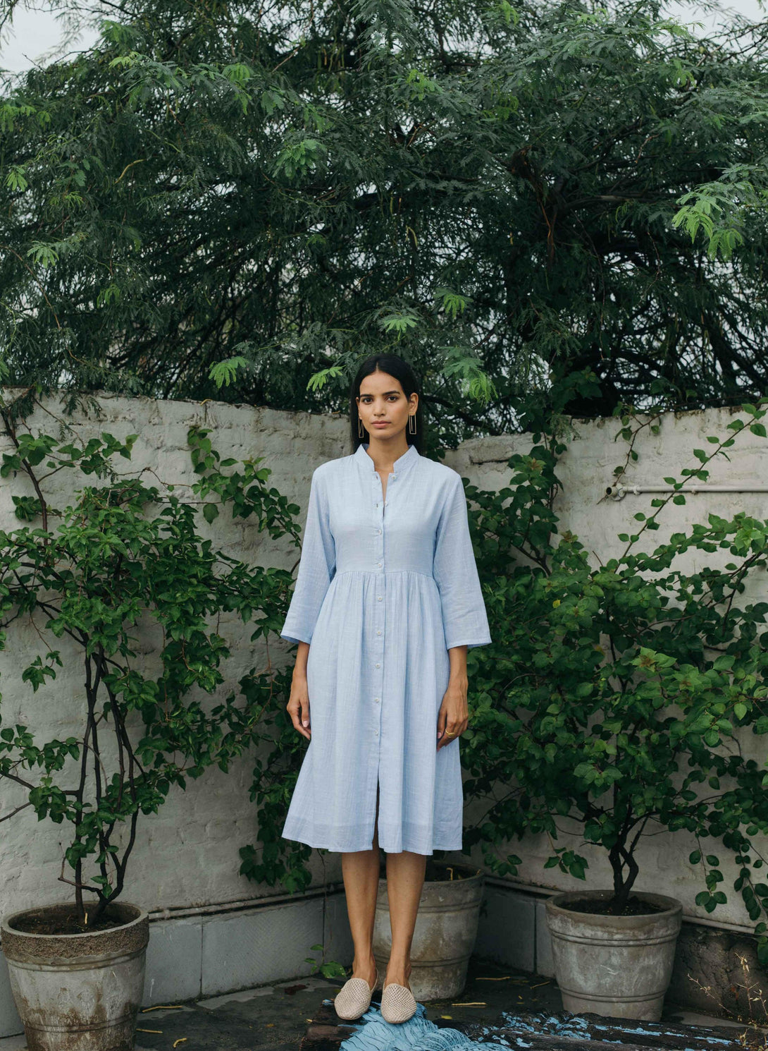 Women's Ambrosia Pleated Shirtdress - The Burnt Soul - Indiakreations