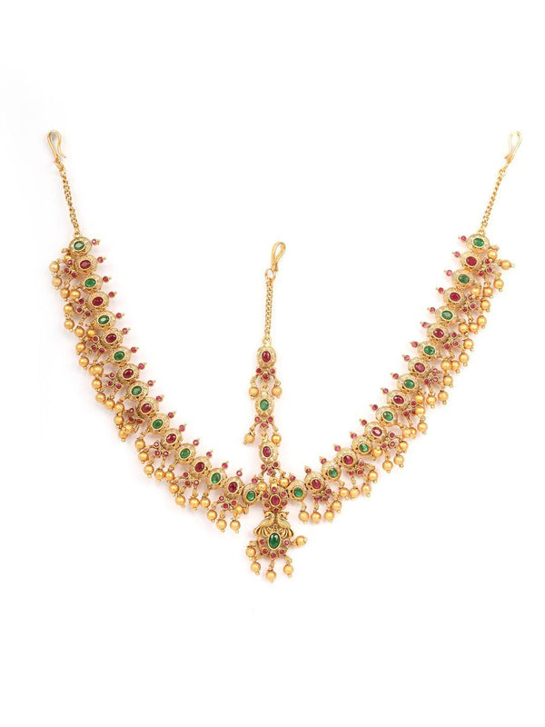 Women's Beads Stones Gold Plated Matha Pathi - Priyaasi