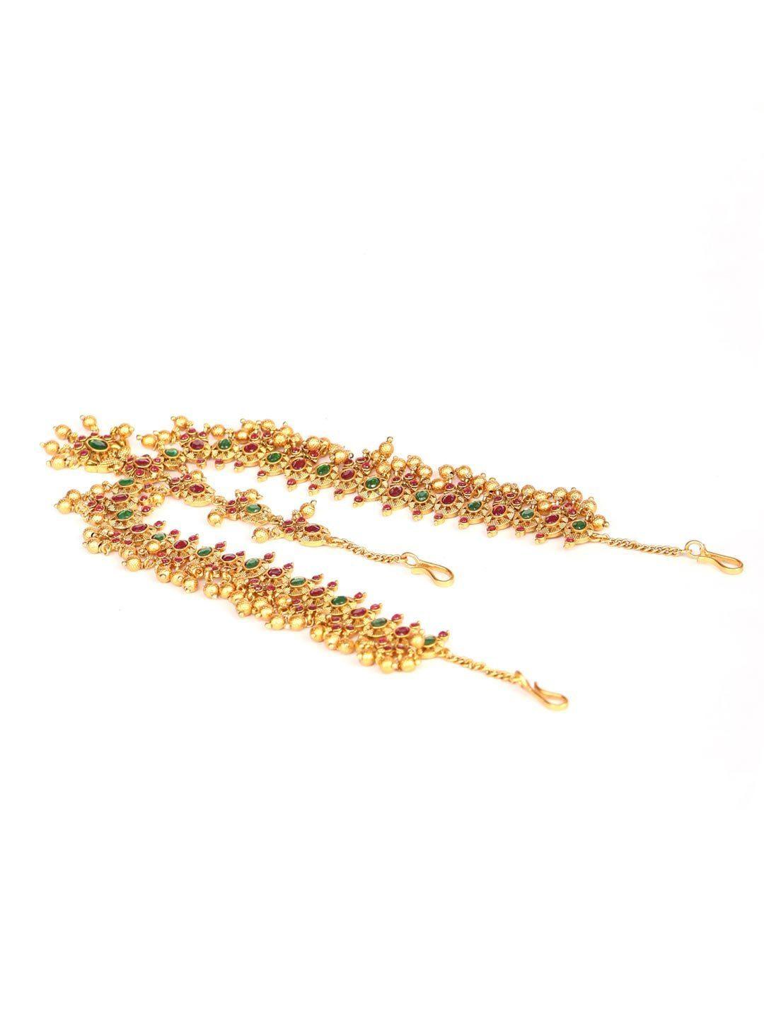 Women's Beads Stones Gold Plated Matha Pathi - Priyaasi - Indiakreations