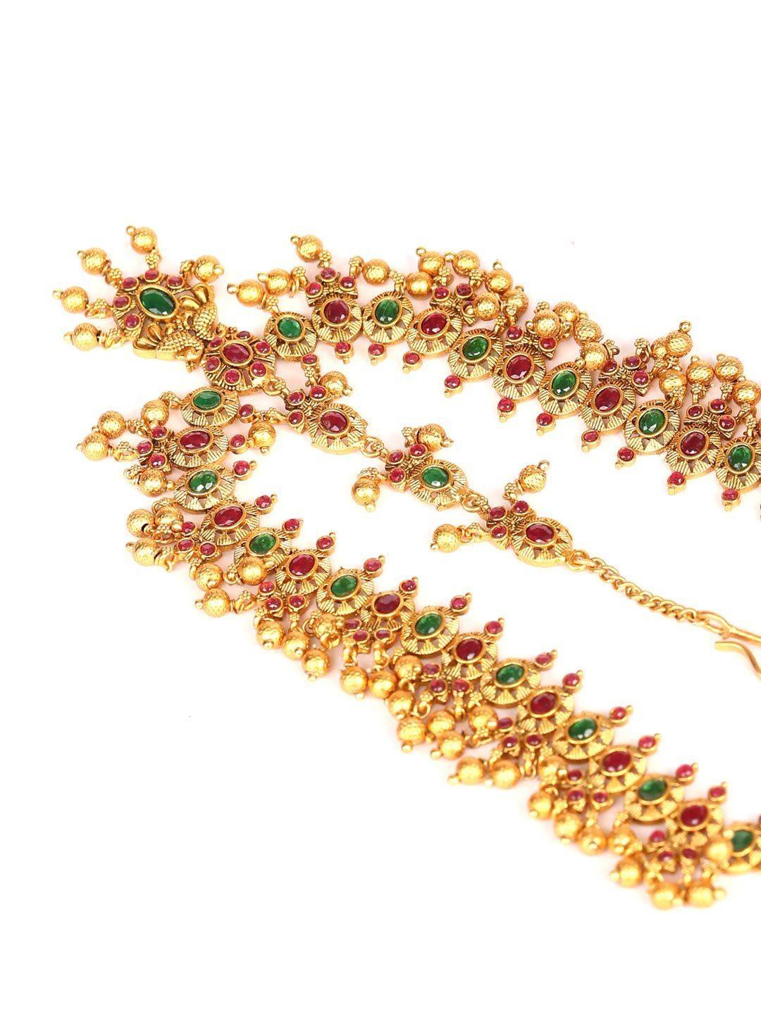 Women's Beads Stones Gold Plated Matha Pathi - Priyaasi - Indiakreations