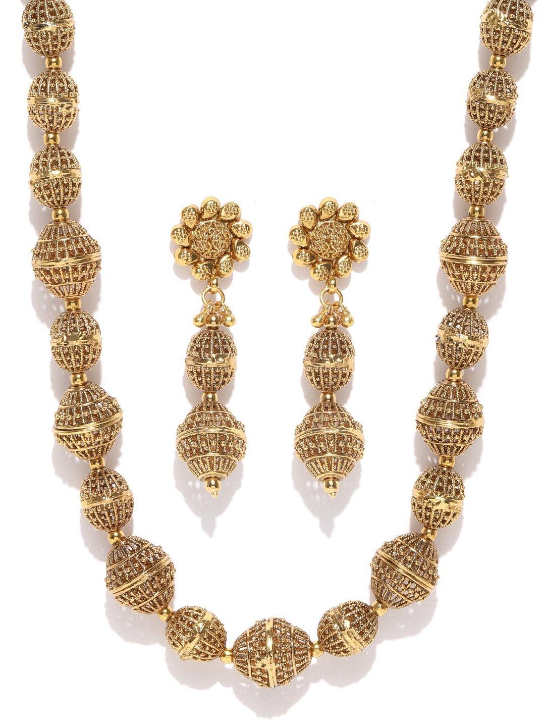 Women's Gold Plated Jewellery Set - Priyaasi - Indiakreations