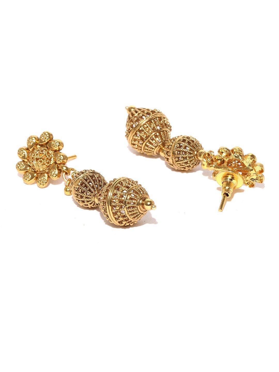 Women's Gold Plated Jewellery Set - Priyaasi - Indiakreations