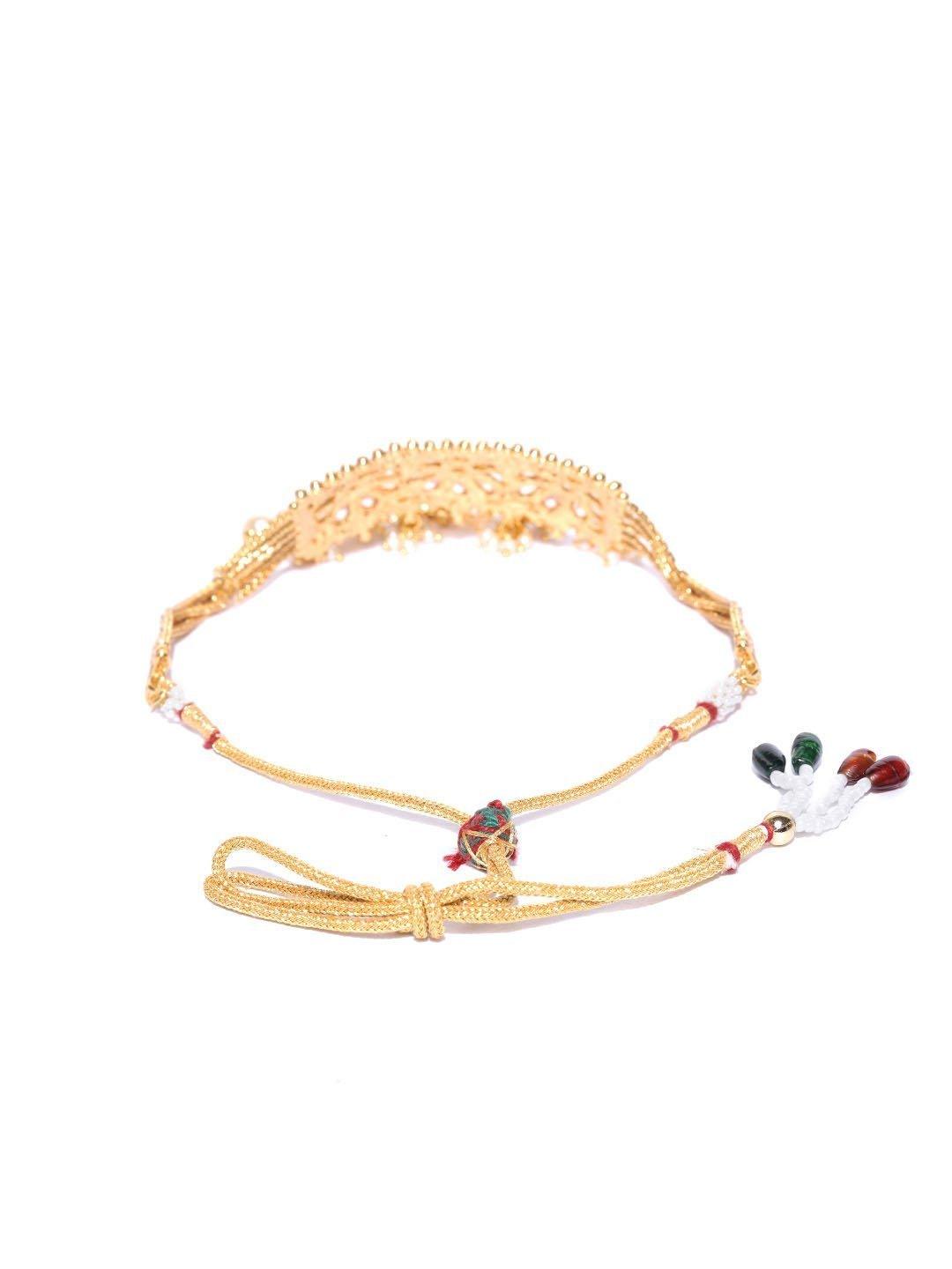 Women's Kundan Pearls Beads Gold Plated Jewellery Set - Priyaasi - Indiakreations