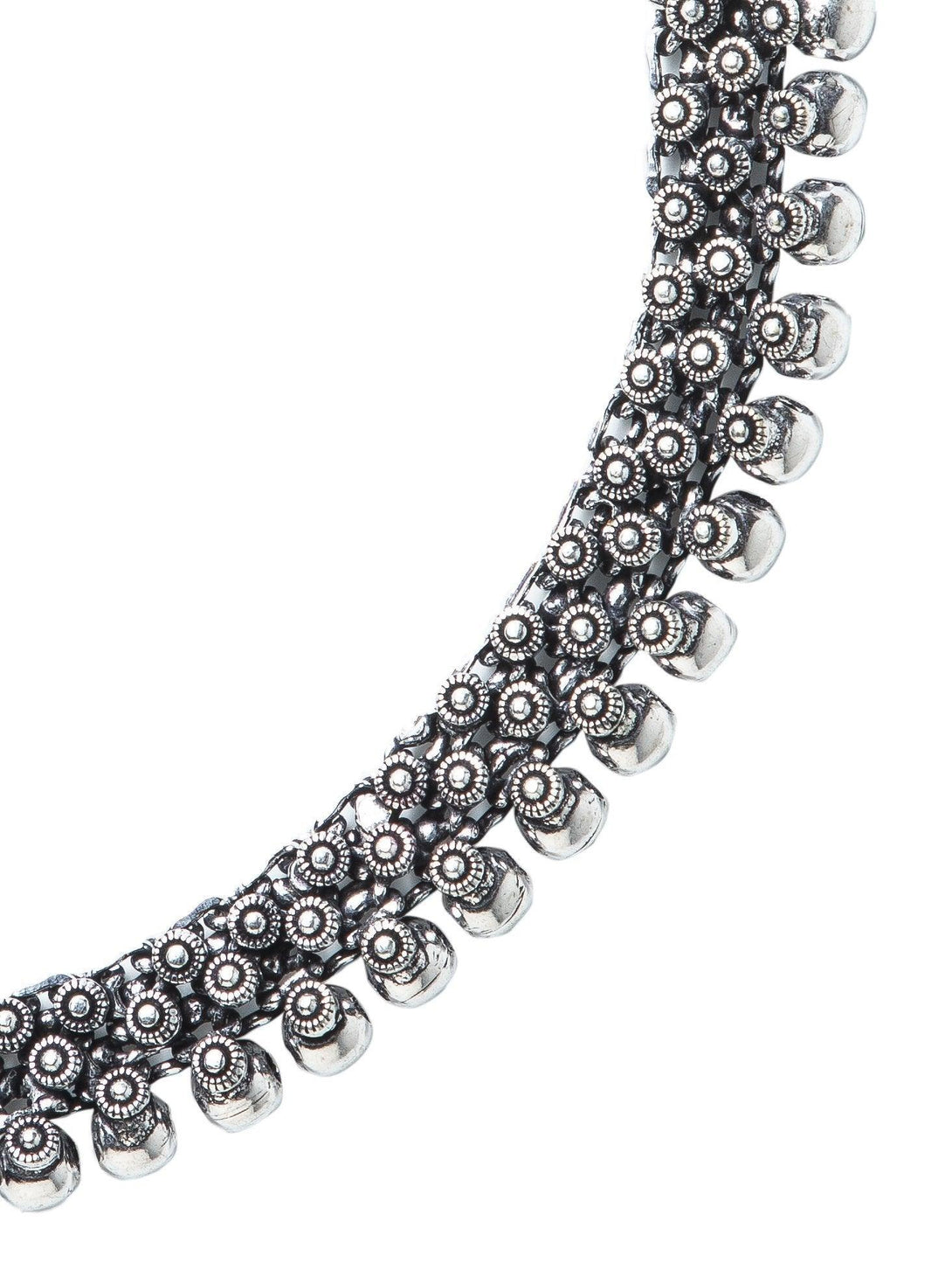 Women's German Silver Oxidised Necklace - Priyaasi - Indiakreations